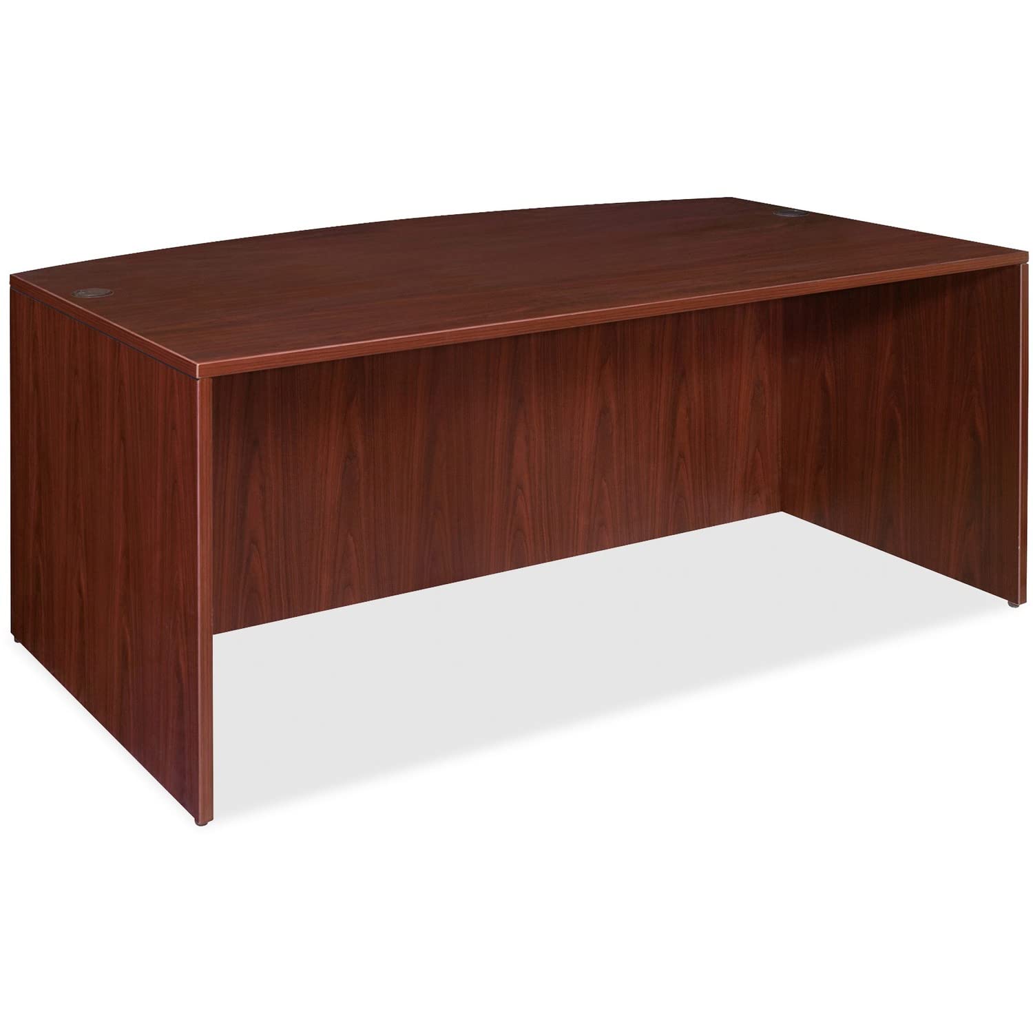 Lorell Essentials Bowfront Desk Shell - Modern Home Office Desk with Curved Front for Small Spaces, Study & Work from Home