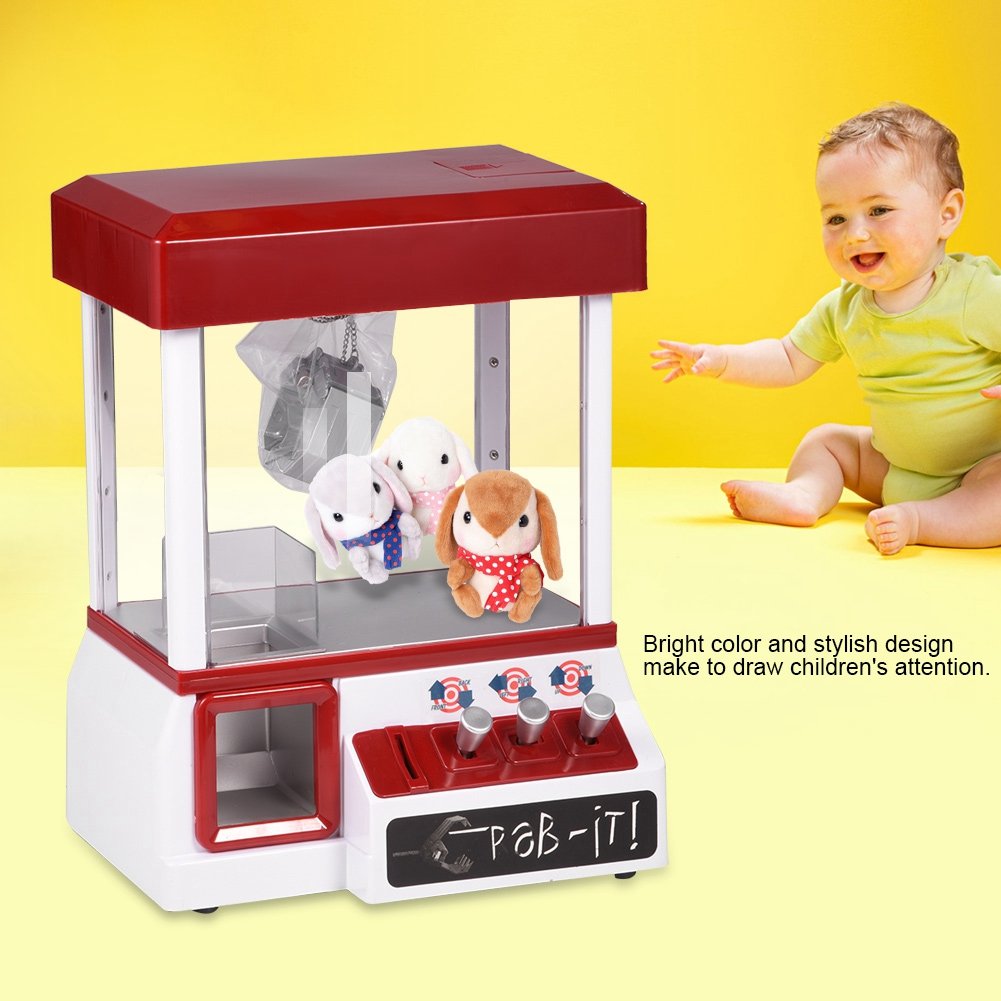 Mini Dolls Claw Machine Toy - Electronic Arcade Game with Music & Lights for Kids - Fun Birthday Gift & Party Entertainment for Children