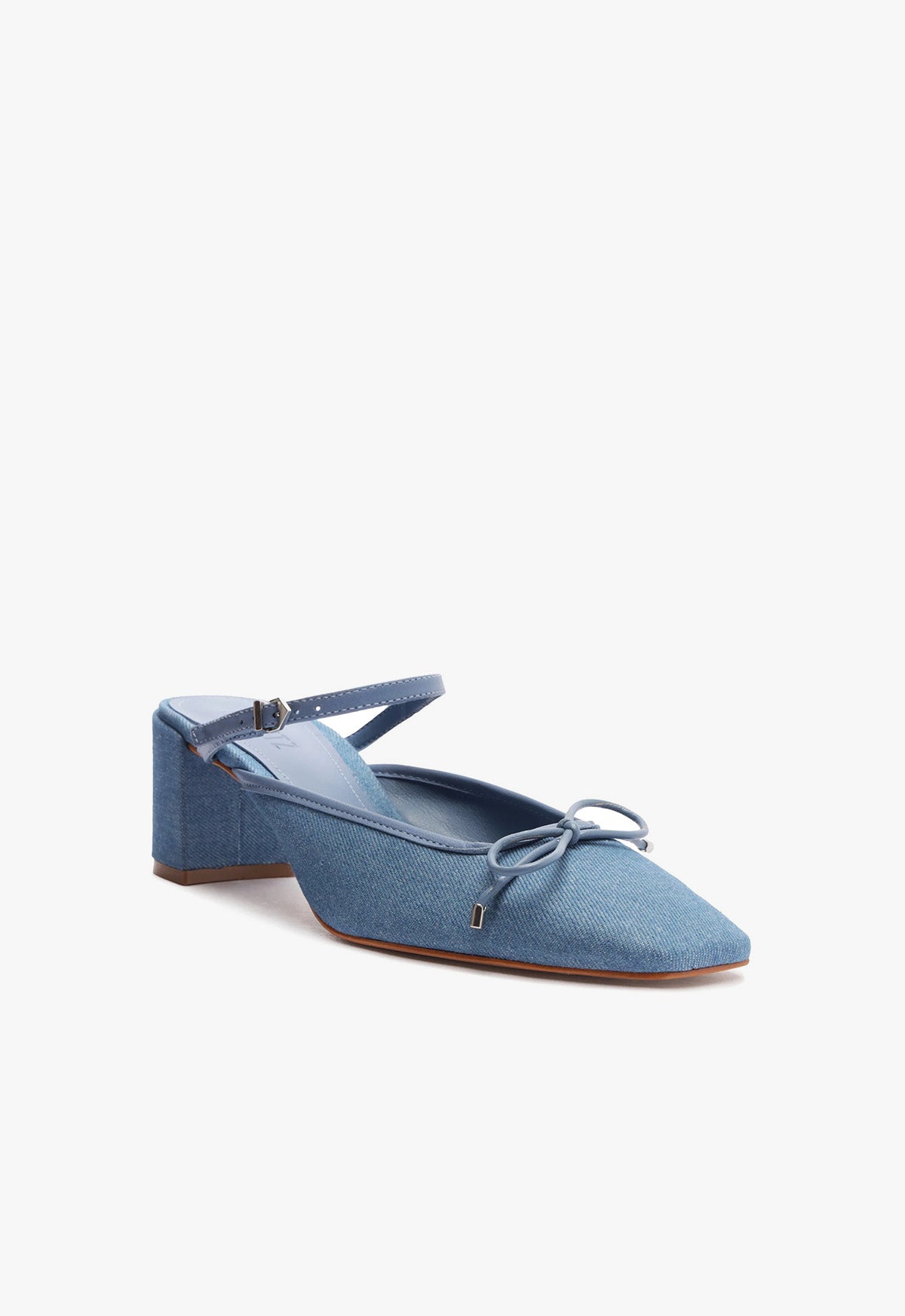 Arissa Denim Block Mule - Women's Comfortable Slip-On Shoes for Casual Outfits | Perfect for Work, Shopping & Everyday Wear