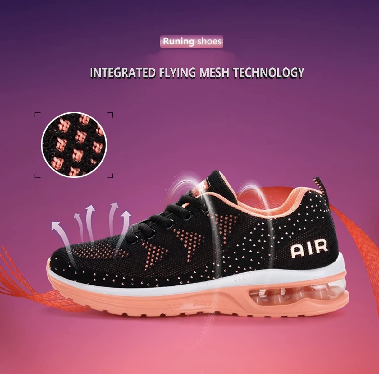 Women's Lightweight Air Running Shoes - Breathable Athletic Sneakers for Jogging, Gym & Casual Wear | Fashionable Comfort for Daily Use