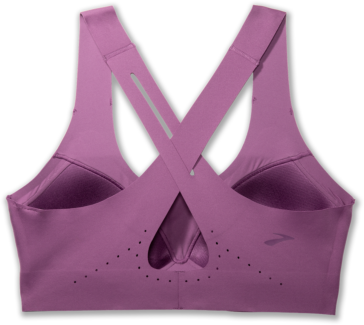 Women's Dare Crossback Run Bra 2.0 - High Impact Sports Bra for Running & Workouts - Breathable & Supportive Activewear (Washed Plum) - Perfect for Gym, Yoga & High-Intensity Training