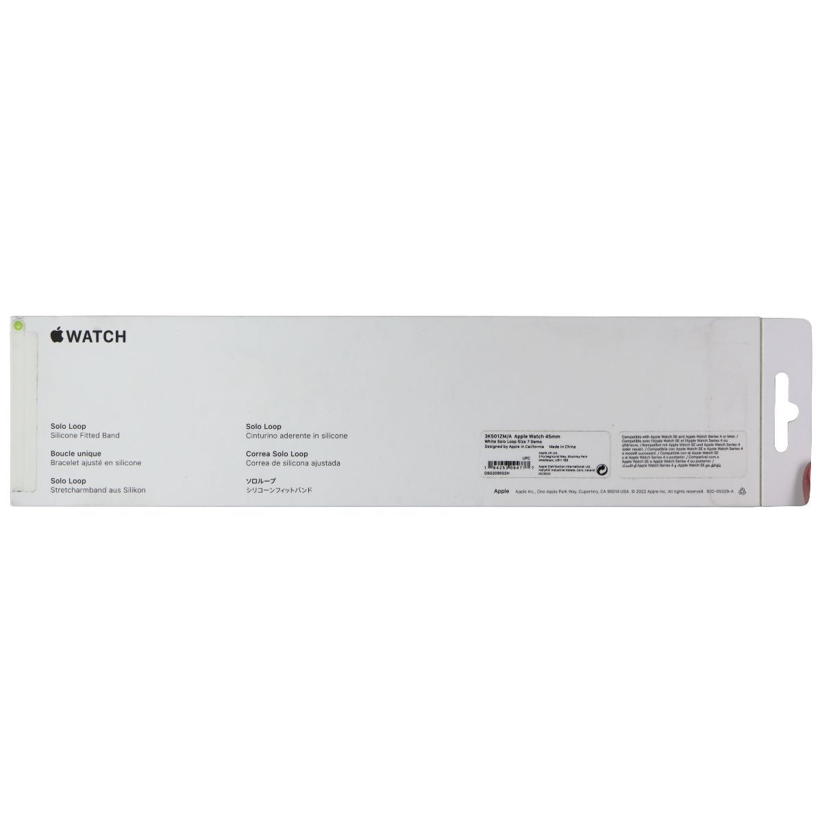 Apple Watch 45mm Solo Loop Band - Compatible with 49/46/45/44mm Models - White - Size 7 - Perfect for Fitness, Workouts & Everyday Wear