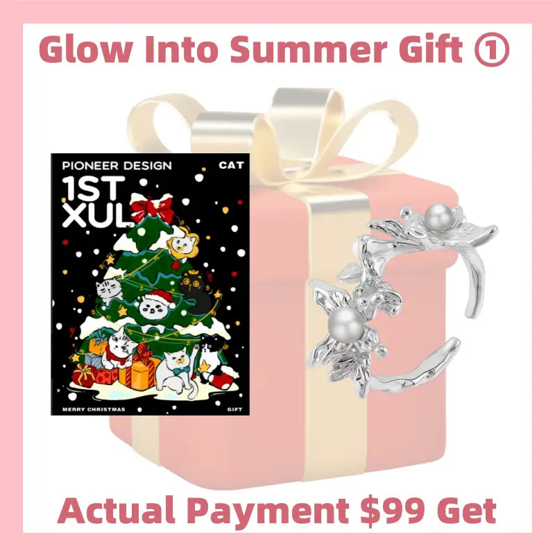 Glow Into Summer Gift Set with Free Jewelry & Folding Mirror - Perfect for Beach Vacations, Pool Parties & Summer Festivals - Only $99