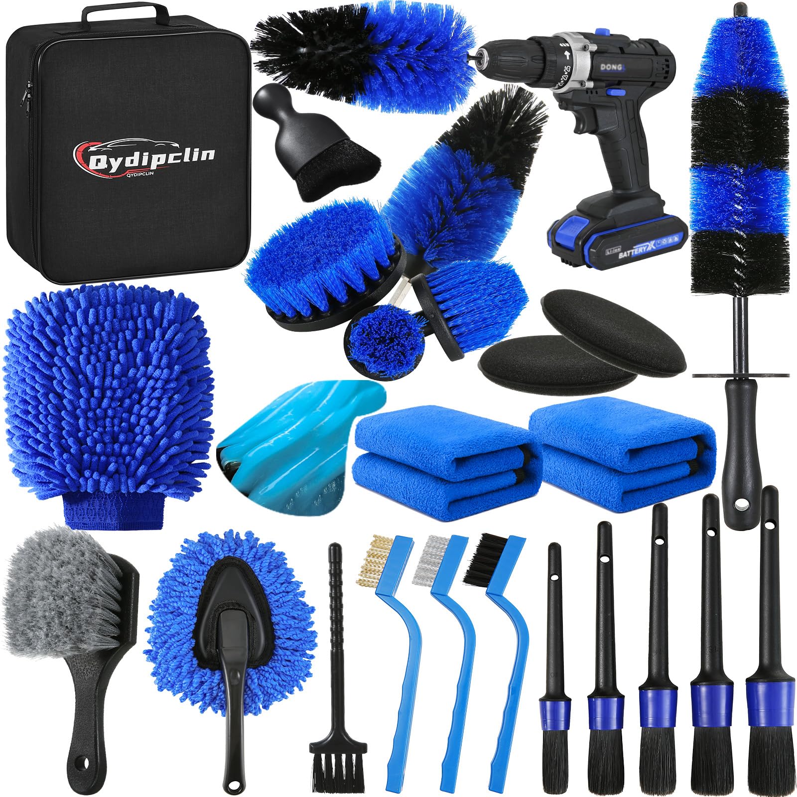 24Pcs Car Detailing Kit - Professional Interior & Exterior Cleaning Tools for Wheels & Car Care
