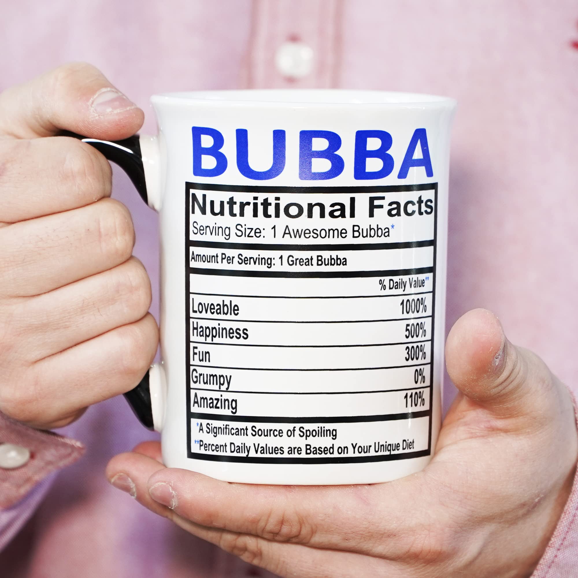 Bubba Cup 16oz Ceramic Coffee Mug - Insulated Travel Mug for Hot & Cold Drinks, Perfect Gift for Men, Dad, Grandpa - Ideal for Home, Office & Outdoor Use