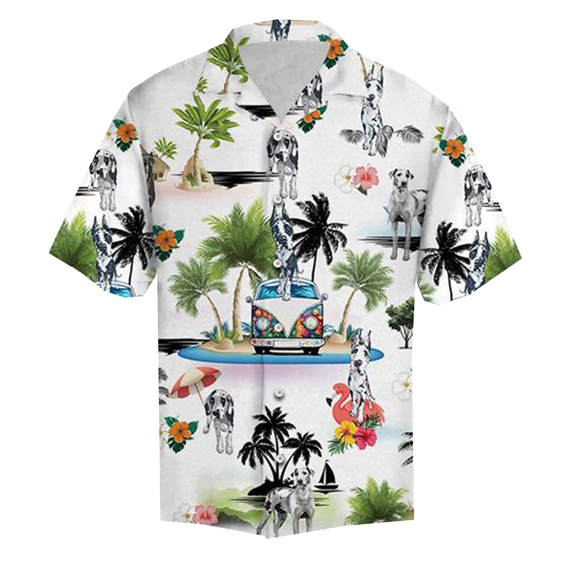 Stylish Summer Hawaiian Shirts for Men & Women - Tropical Vacation Button Down Short Sleeve Shirts - Perfect for Beach Parties, Luaus & Casual Outings