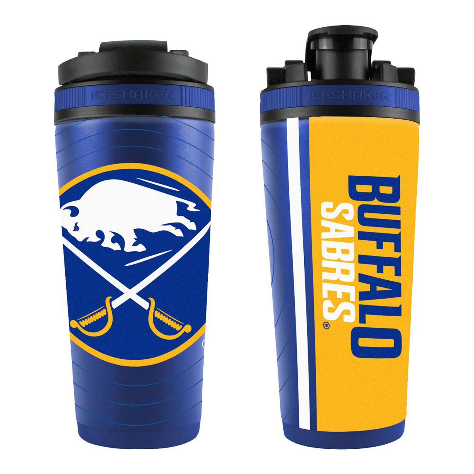 Official Buffalo Sabres Sonar 4D Ice Shaker - Insulated Stainless Steel Water Bottle for Hockey Fans - Perfect for Games, Workouts & Outdoor Activities