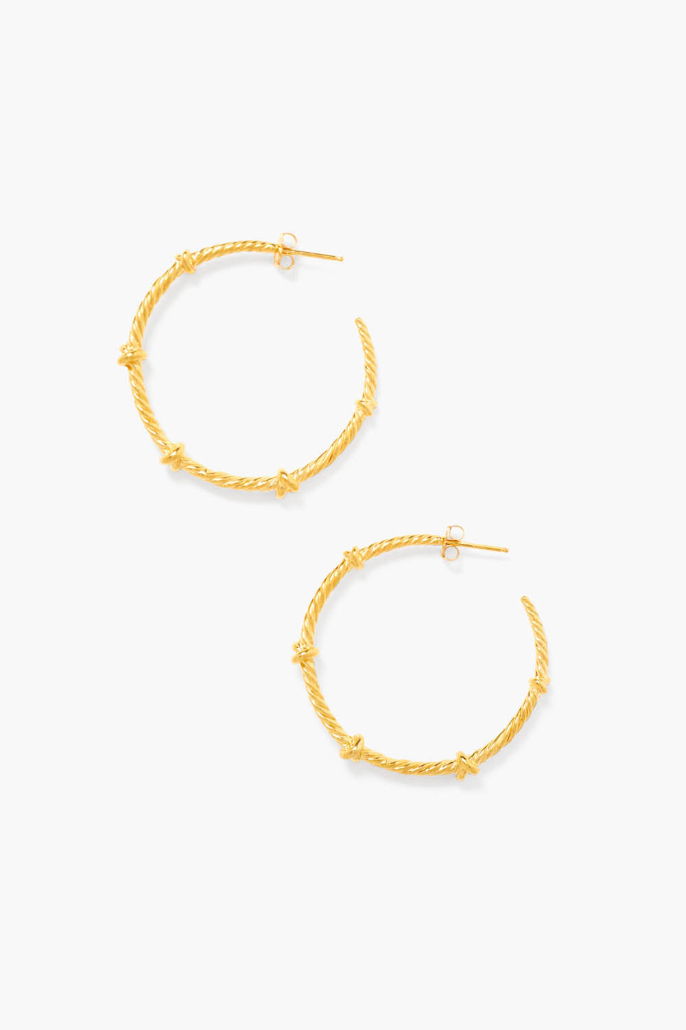 Sailor Hoops Maxi Gold Earrings for Women - 14K Gold Plated Dangle Hoop Earrings - Perfect for Parties, Weddings & Everyday Wear