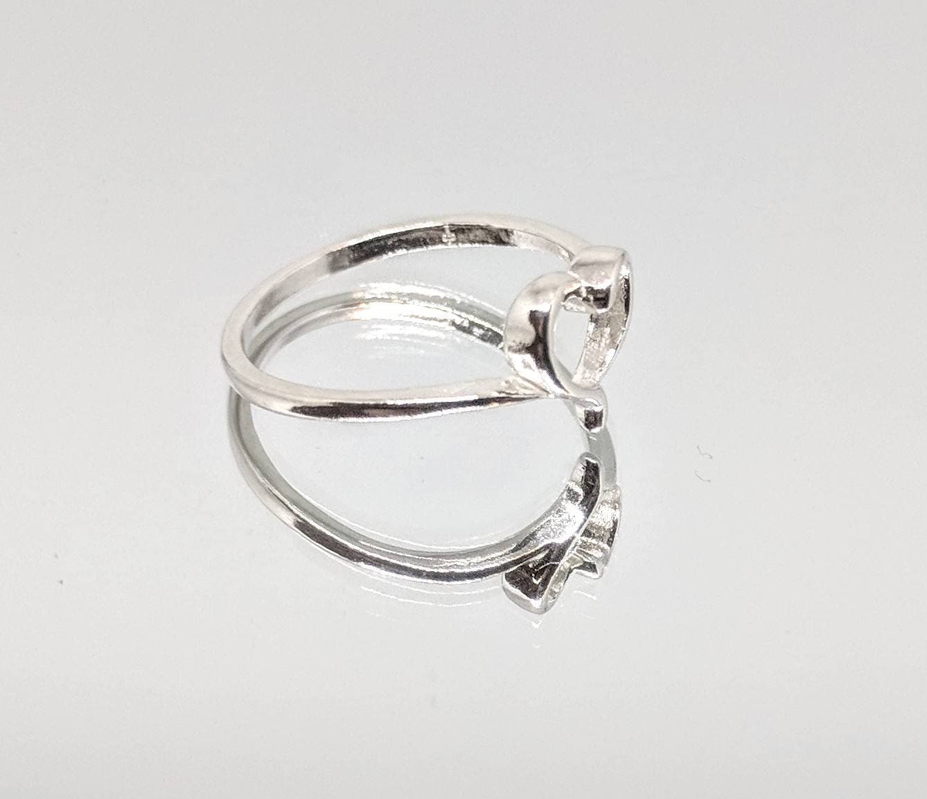 14K Gold or Sterling Silver Freeform Heart Ring - Size 7 DIY Jewelry Making, Fashion Statement Ring for Women (168 019/148 019) - Perfect for Valentine's Gift, Anniversary Present or Everyday Wear