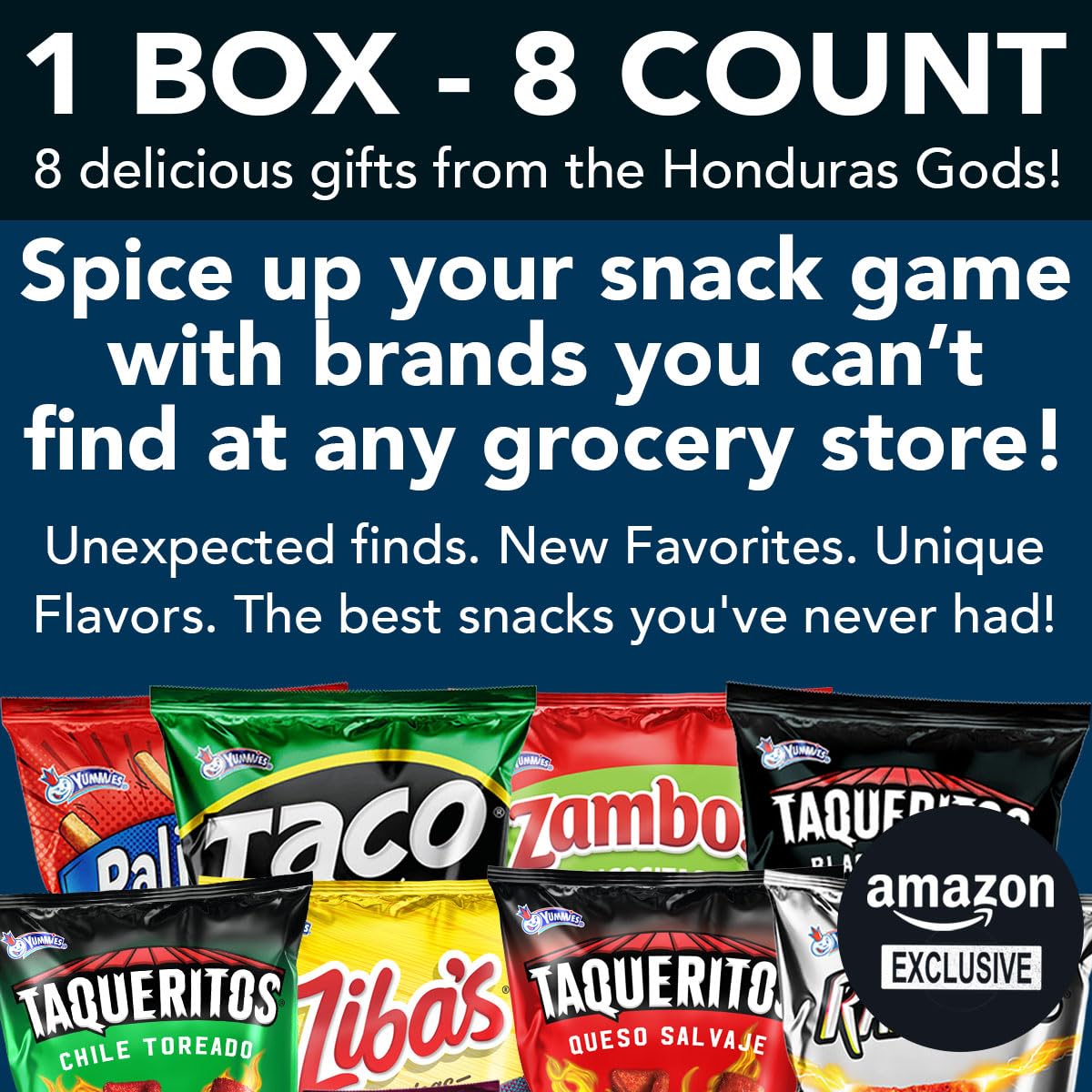 Charloo International Snack Box - Premium Honduras & Global Snacks for Adults | Unique Gift Box with Free Surprise | Perfect for Office Treats, Party Favors & Gourmet Food Lovers