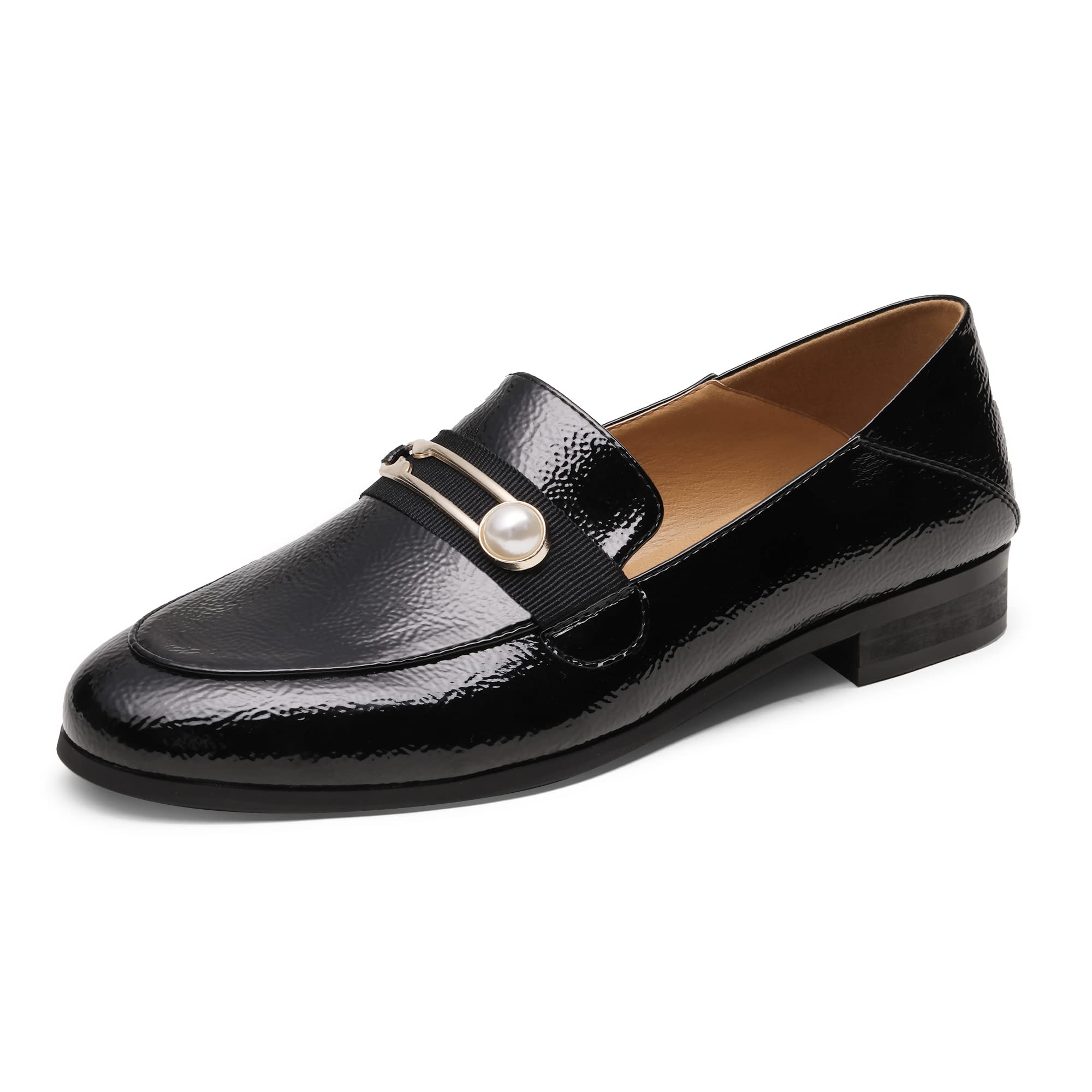 DREAM PAIRS Women's Slip On Loafers - Comfortable Round Toe Casual & Dressy Flats for Work, Office & Everyday Wear