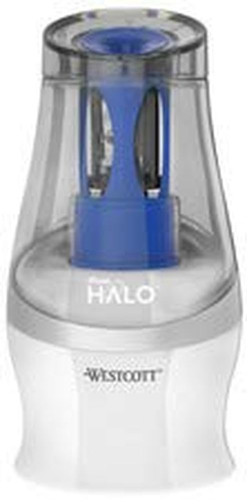 Westcott iPoint Halo Battery-Operated Pencil Sharpener - Electric Pencil Sharpener for School, Office & Home Use - Turquoise Color - Perfect for Artists, Students & Teachers
