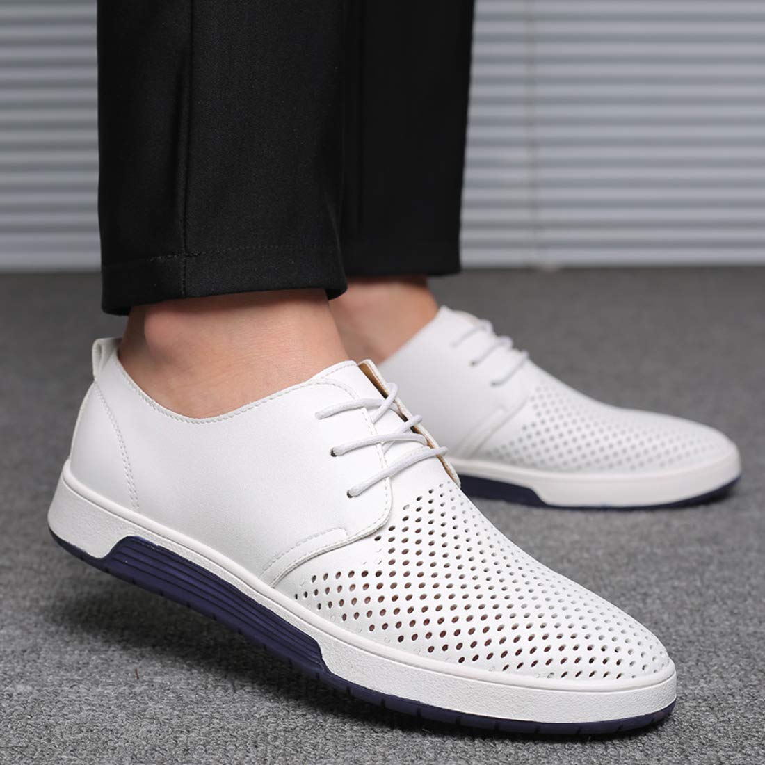 Men's Oxford Dress Shoes - Breathable Lace Up Casual Sneakers for Business & Formal Wear | Comfortable Slip On Style for Office, Wedding & Daily Use