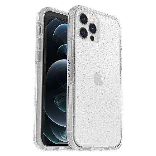 OtterBox Symmetry Series Case for iPhone 12 & iPhone 12 Pro - Stardust (Silver Flake/Clear) | Ultra-Sleek Protective Cover with Wireless Charging Compatibility & Raised Edges for Camera/Screen Protection | Perfect for Everyday Use, Travel & Outdoor Activities