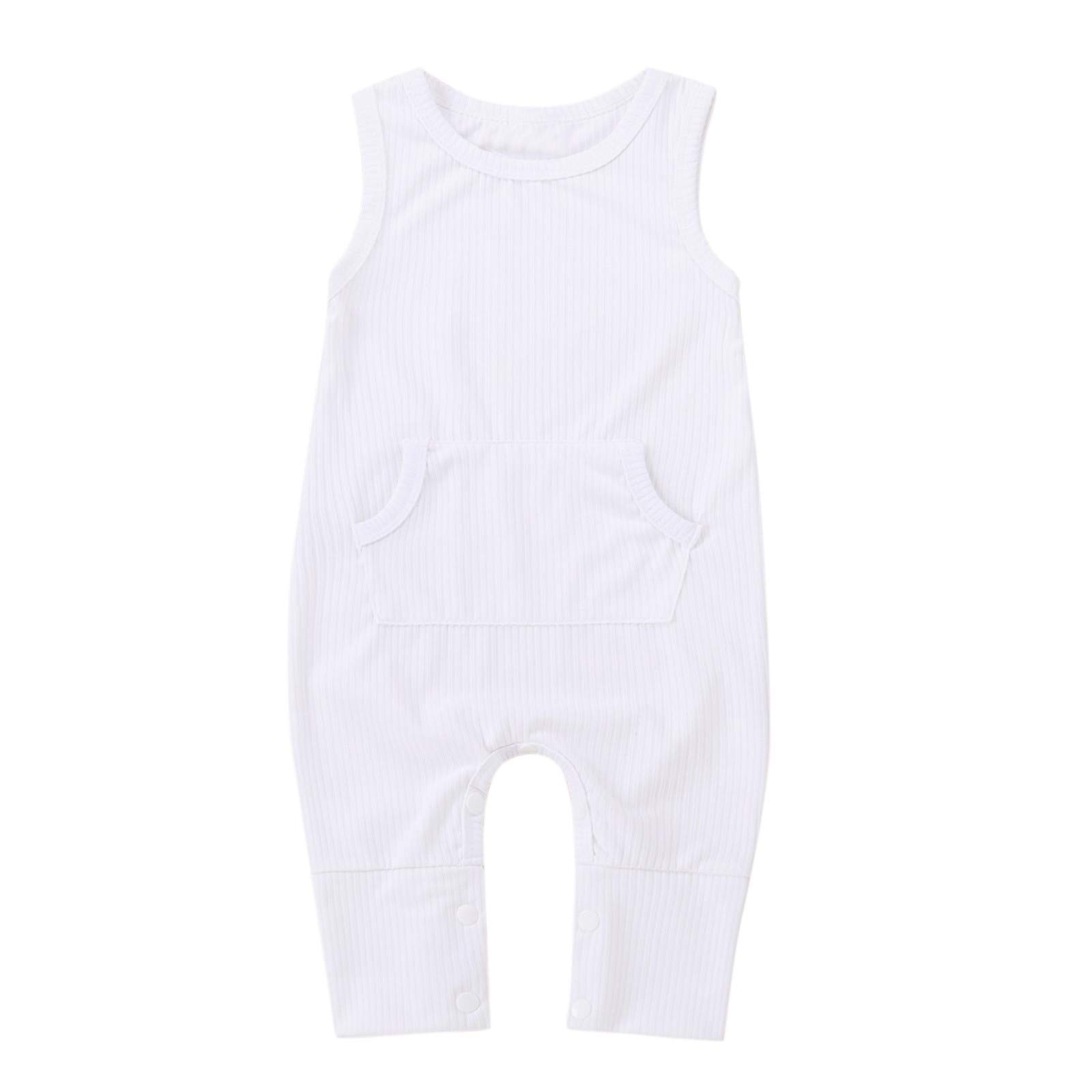 Soft Ribbed Bodysuit for Newborn Baby Girls & Boys - Sleeveless Solid Knit Jumpsuit for Infants | Perfect for Playtime, Photo Shoots & Everyday Comfort