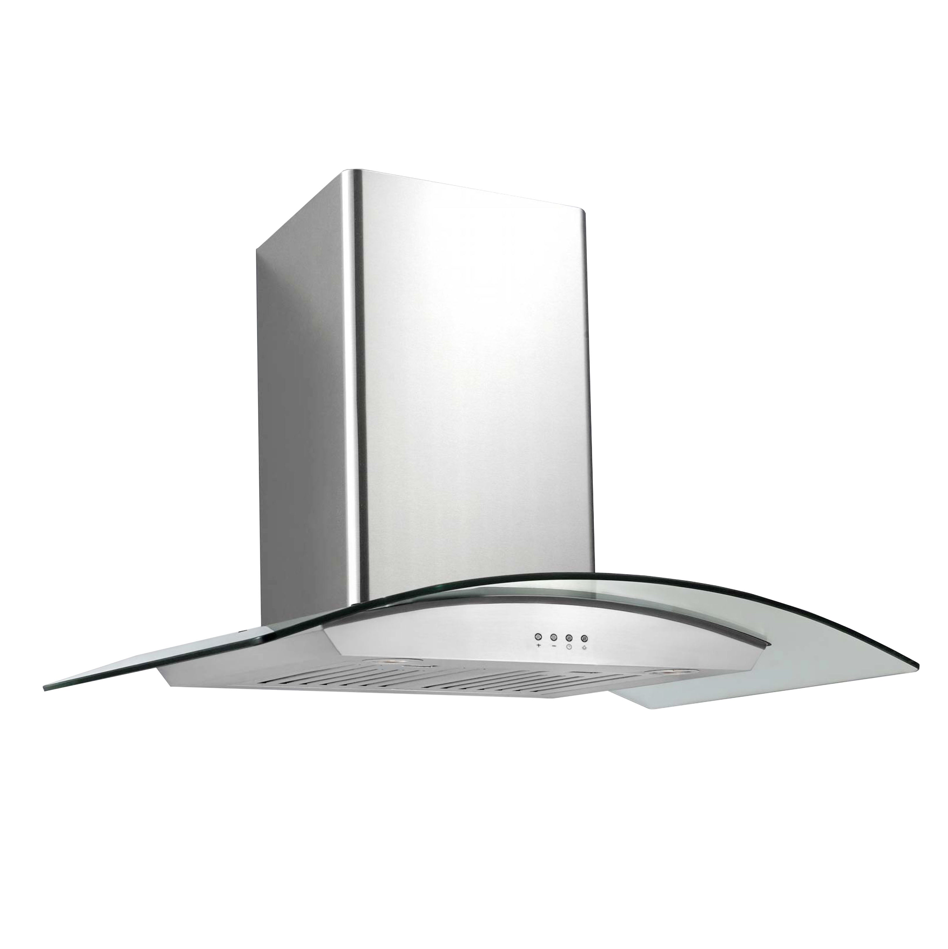 36 Inch Tornado II 600 CFM Wall Mount Range Hood with Glass Canopy - Powerful Kitchen Ventilation for Smoke & Odor Removal - Perfect for Modern Kitchens, Restaurants & Open Concept Homes
