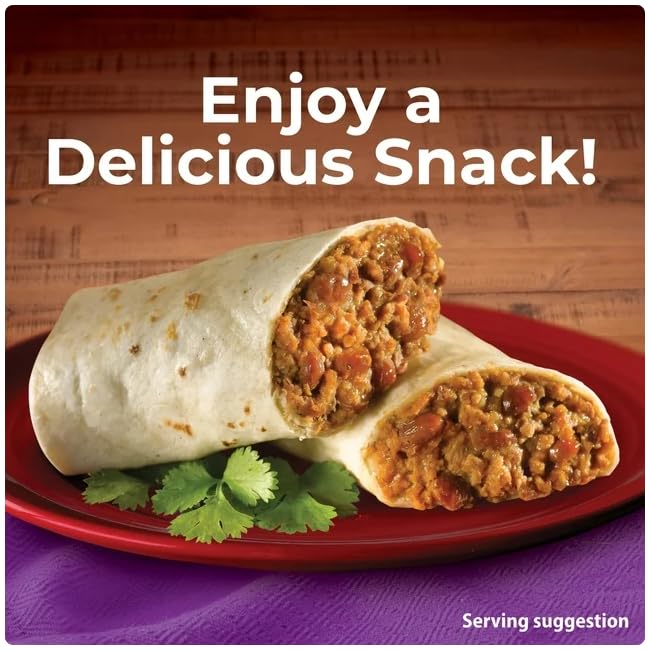 El Monterey Beef & Bean Burritos, 32 oz (8 Count) - Pack of 4 | Frozen Mexican Burritos for Quick Meals, Lunch & Dinner | Family Size, Ready to Heat & Eat