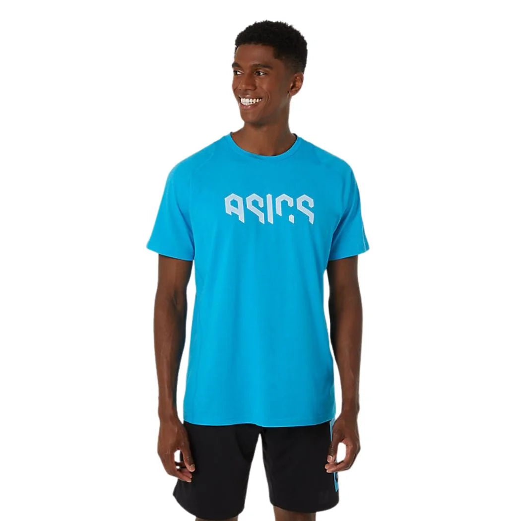 ASICS Hex Graphic Cotton Blend Men's T-Shirt - Breathable Casual Tee for Gym, Running & Everyday Wear