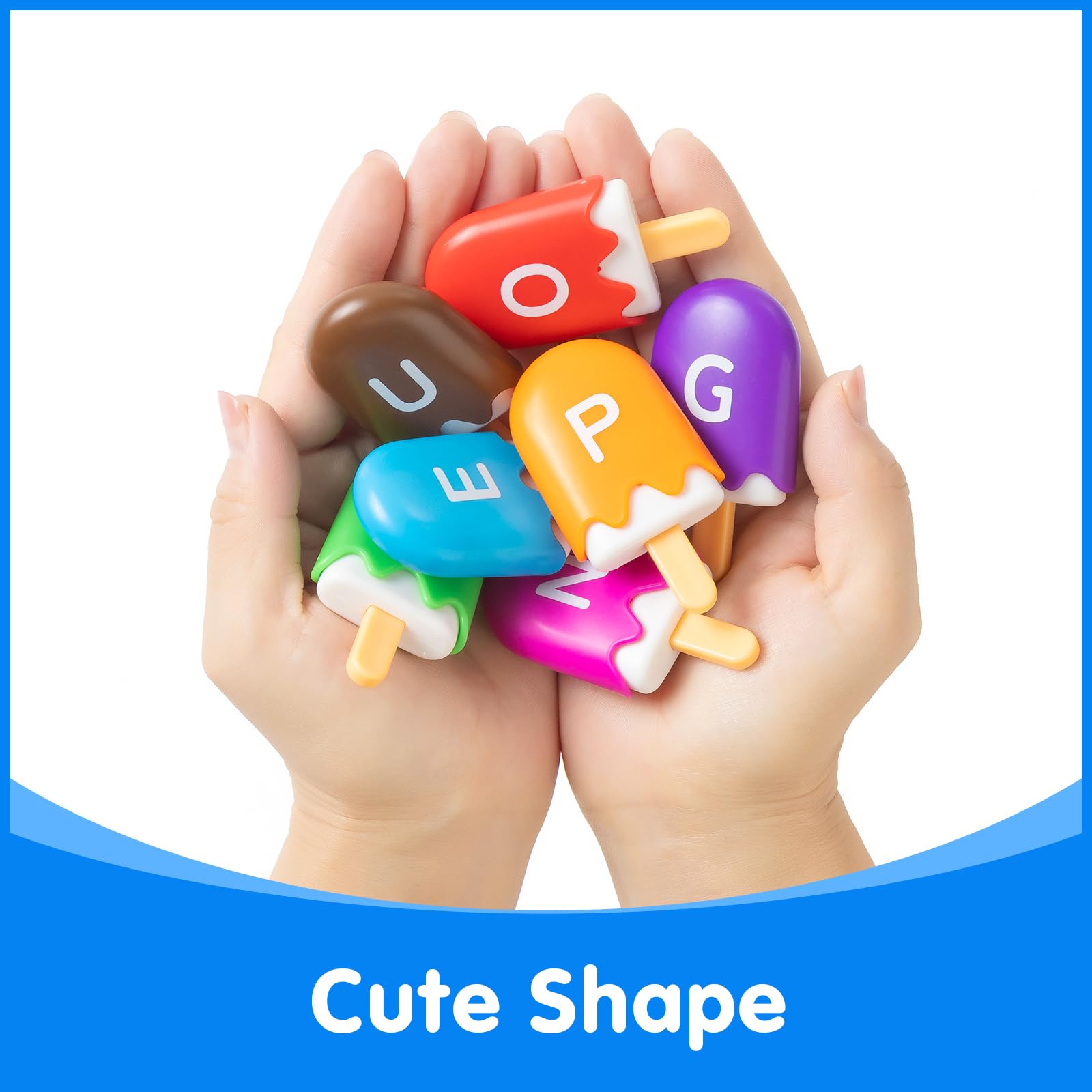 52 Pcs ABC Alphabet Popsicles - Educational Alphabet Learning Toys for Toddlers & Preschoolers - Letter Matching Game for Classroom & Homeschool - Perfect for Early Childhood Education & Interactive Play