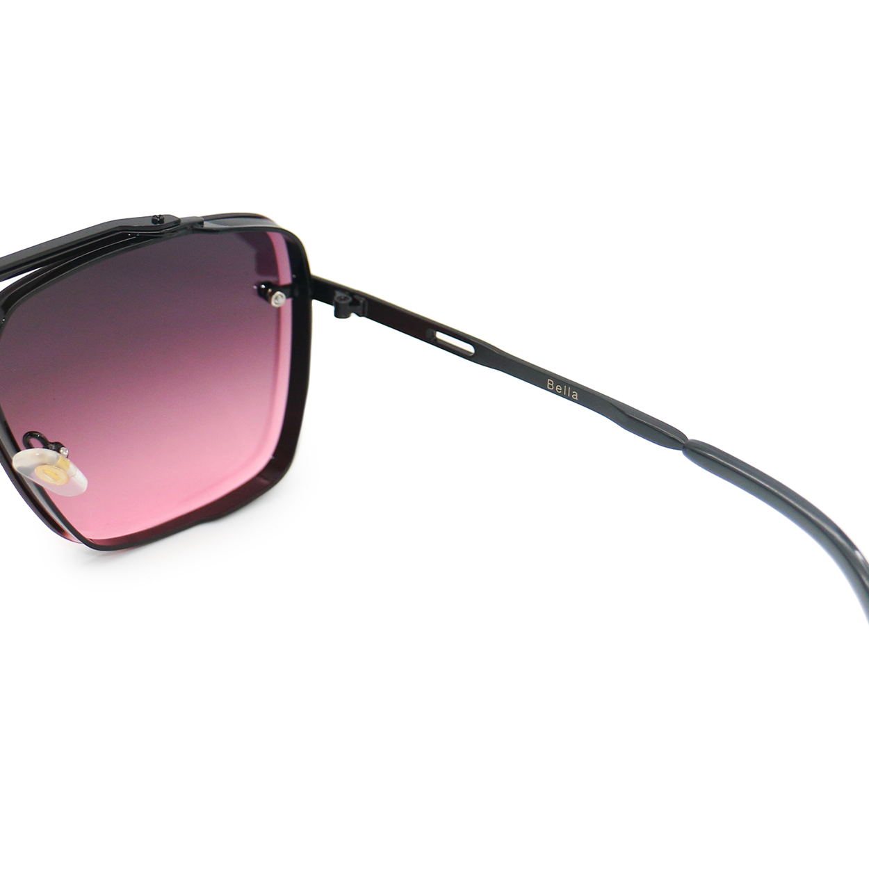 Bella Ruby Oversized Square Aviator Sunglasses for Women - Trendy Retro Style UV Protection - Perfect for Driving, Beach, and Outdoor Activities