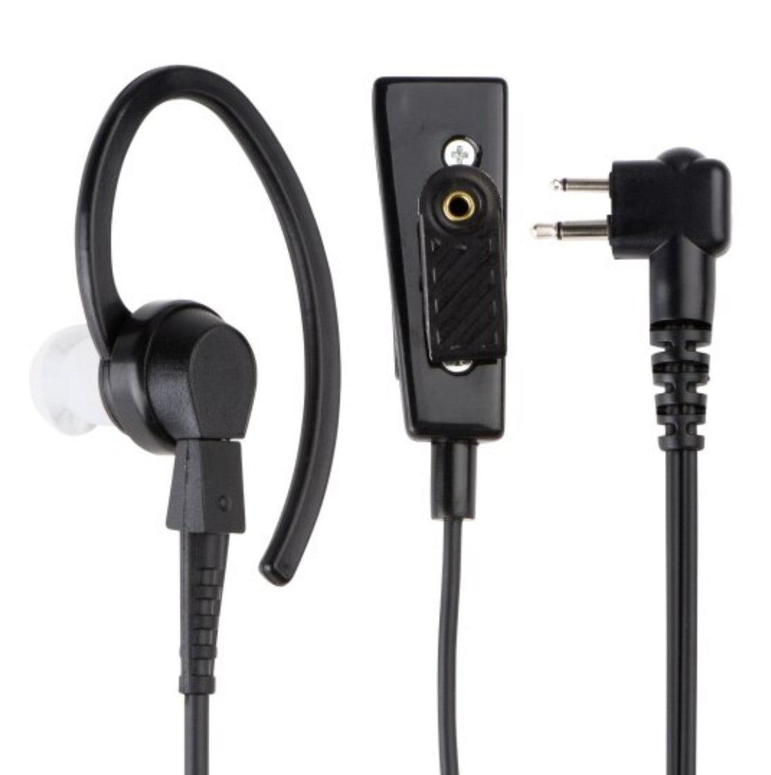 2-Wire Surveillance Kits with Built-in Microphone & PTT Button - Covert Audio Monitoring for Home Security, Office Protection, and Law Enforcement Operations