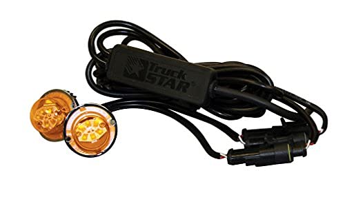 Buyers Products 8891227 Amber/Clear 6 LED Strobe Light - Heavy Duty Emergency Warning Light for Trucks, Construction Vehicles & Safety Equipment