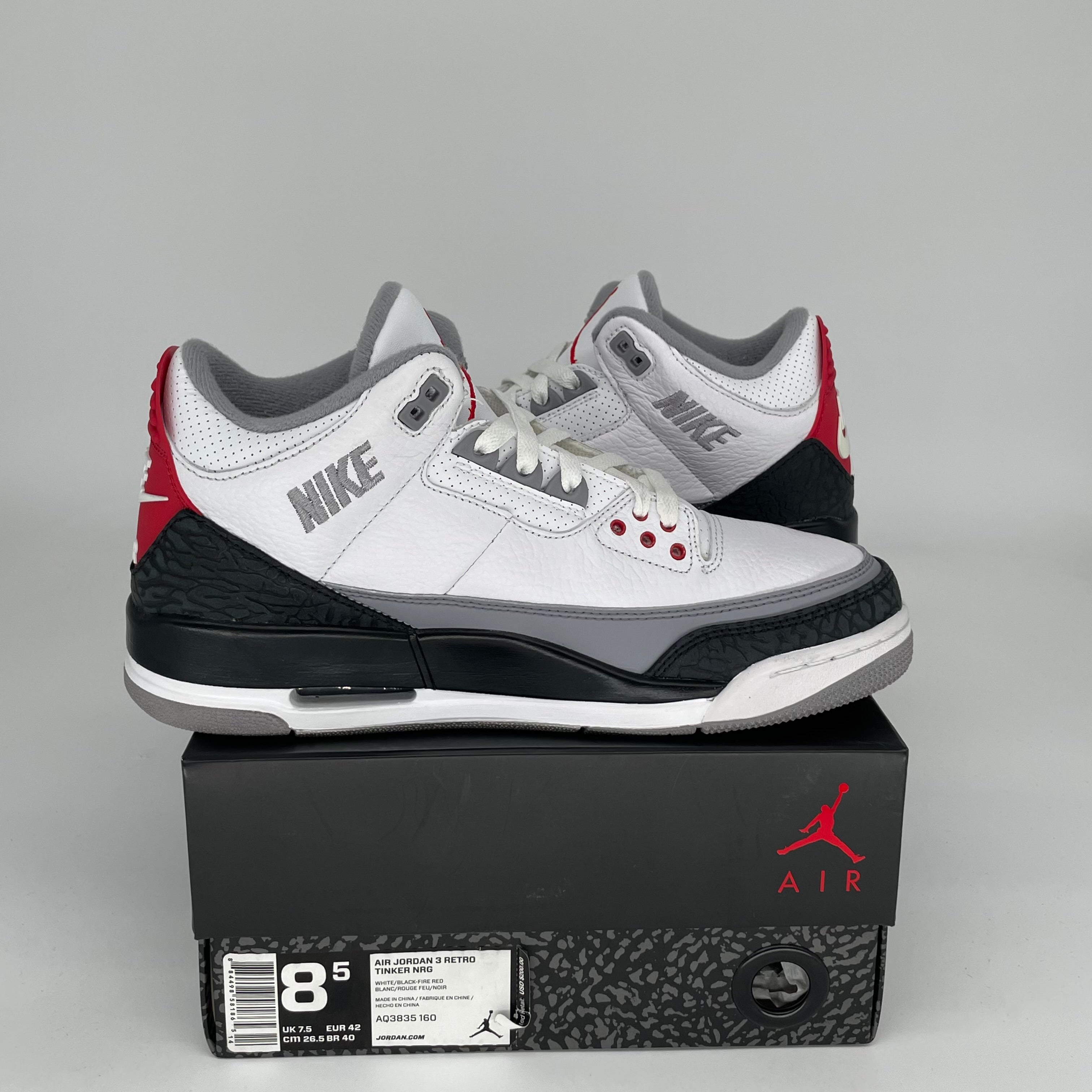 AIR JORDAN 3 TINKER HATFIELD Men's Basketball Shoes - Size 8.5 (AQ3835-160) - Retro Style Sneakers for Casual Wear & Street Fashion