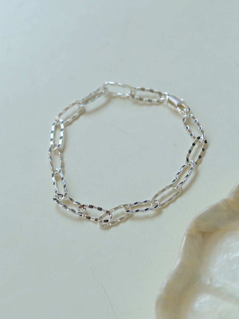 Square Cut Chain Bracelet for Women - 14K Gold & Sterling Silver Jewelry - Perfect for Everyday Wear, Parties & Gifts