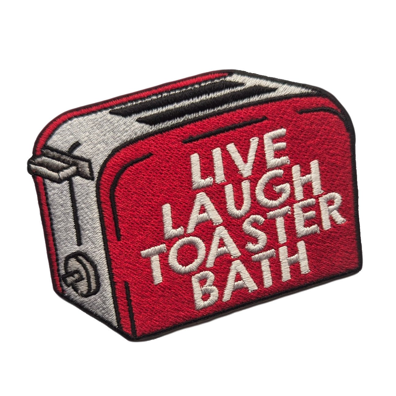 Live Laugh Toaster Funny Bathroom Wall Decal - Waterproof Vinyl Sticker for Shower, Bathtub & Tile Decor - Humorous Home Decor Gift Idea