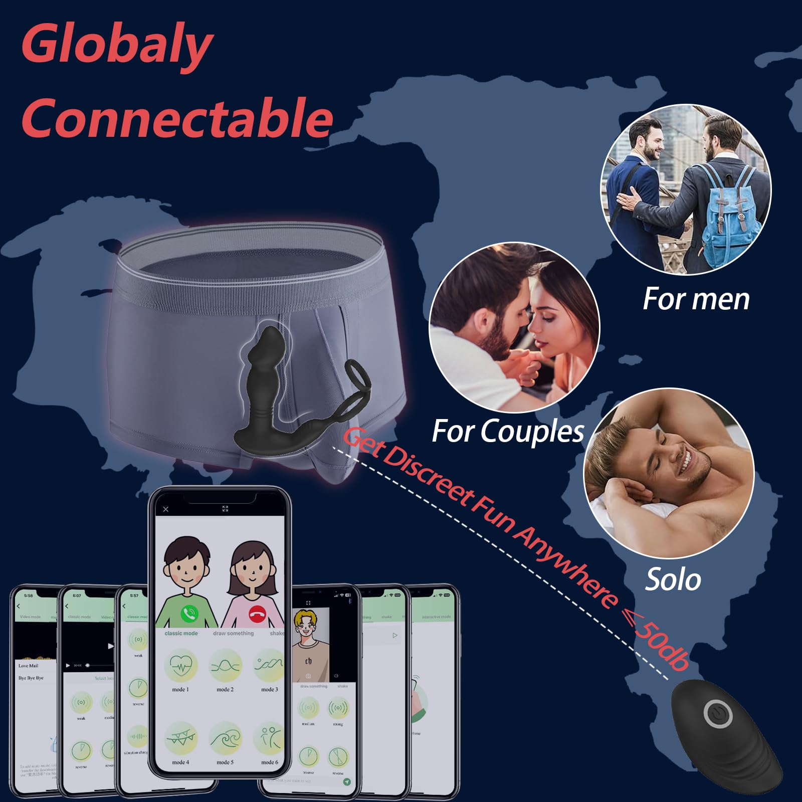 **Powerful Thrusting Prostate Massager & Vibrating Anal Plug - APP & Remote Control Male Sex Toy with Cock Ring, 9 Vibration Modes & Finger Snap Function - Perfect for Couples Play & Solo Pleasure**    *(Use Cases: Enhance intimacy with your partner, explore solo pleasure, or spice up your bedroom games with this versatile prostate massager.)*
