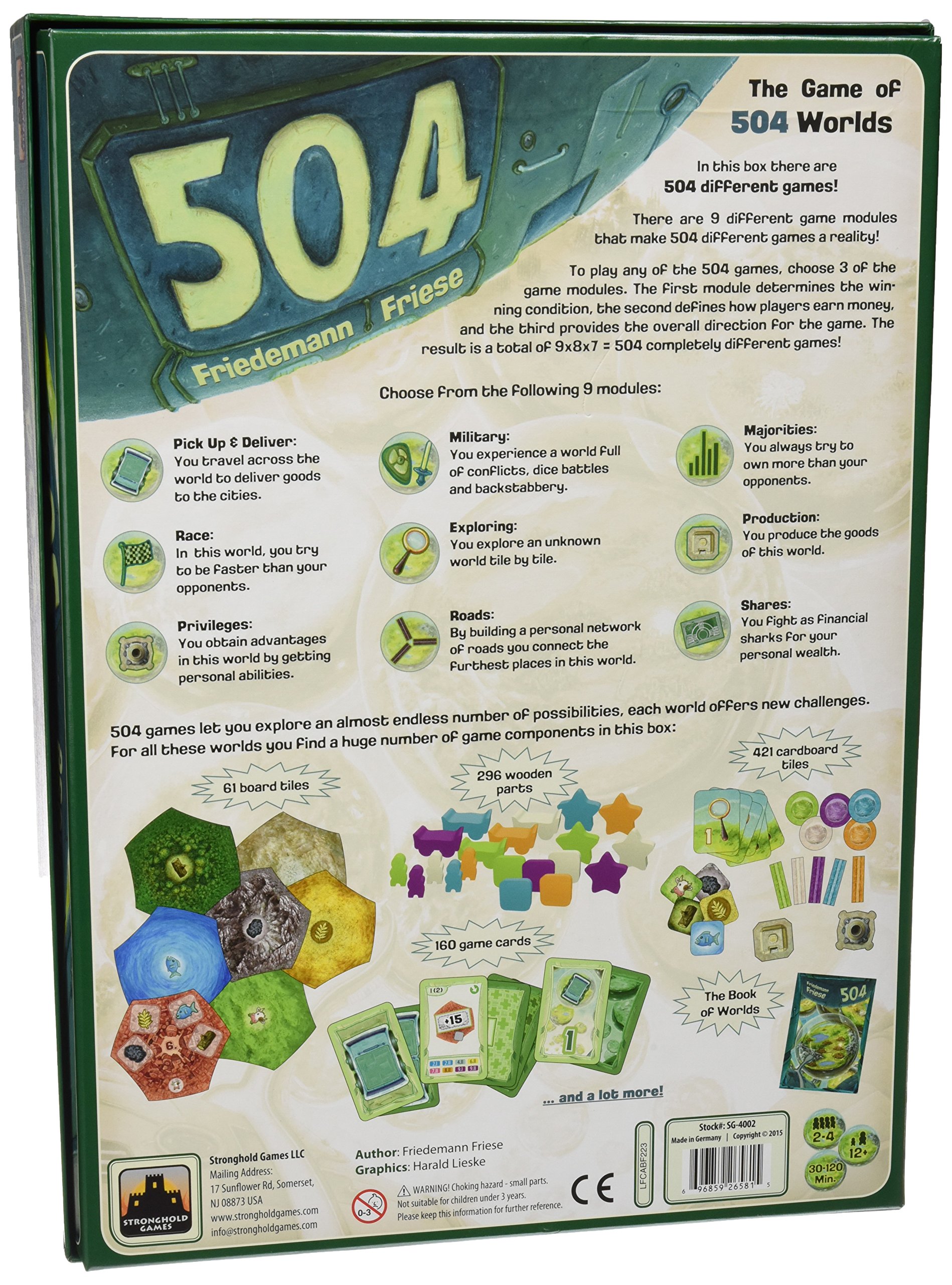 Stronghold Games 504 - Award-Winning Strategy Board Game for Adults & Families | Competitive & Cooperative Play | Perfect for Game Nights & Parties