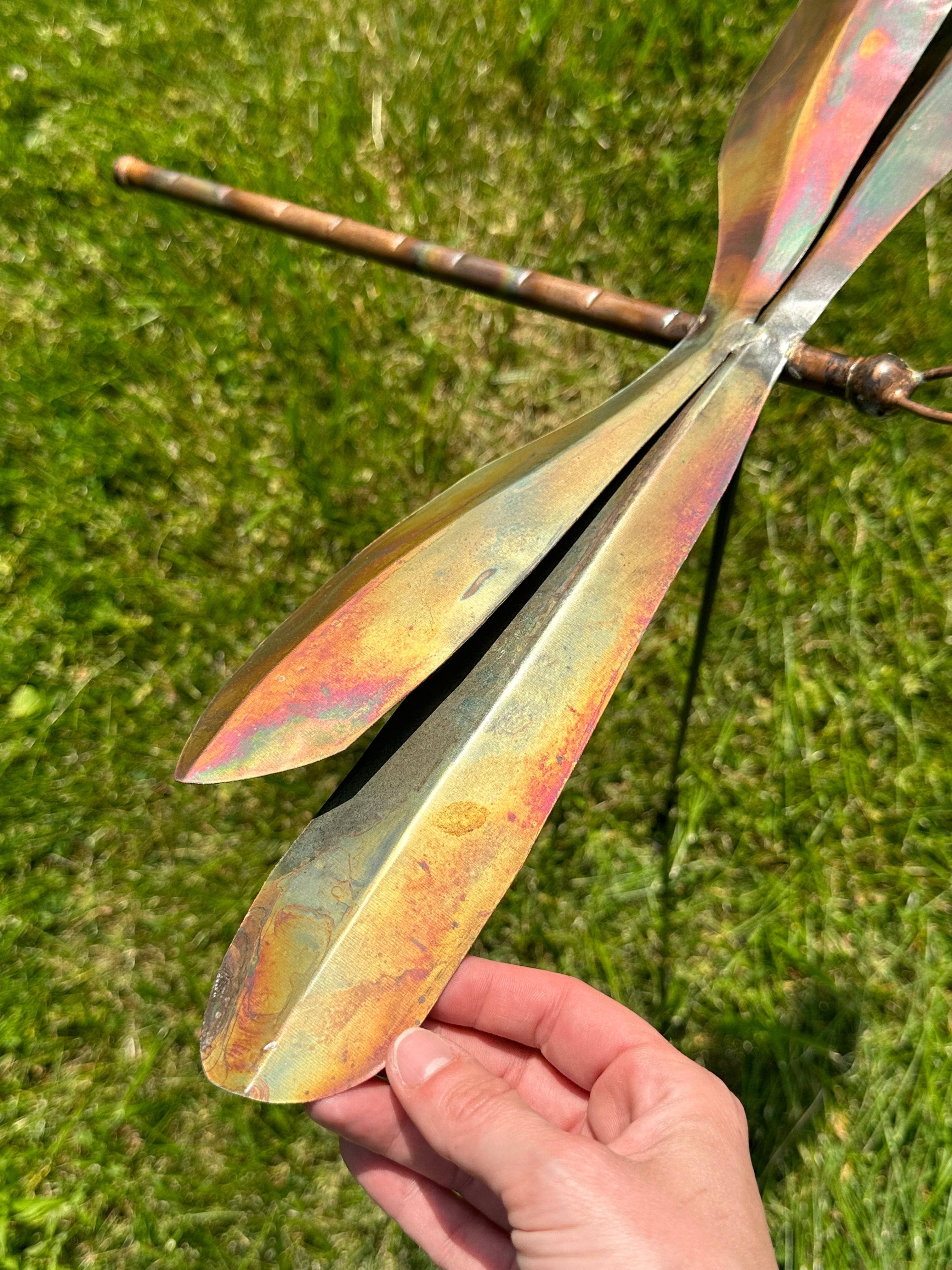 Dragonfly Garden Stake - Decorative Metal Yard Art for Outdoor Decor, Perfect for Flower Beds, Patios, and Lawn Ornaments