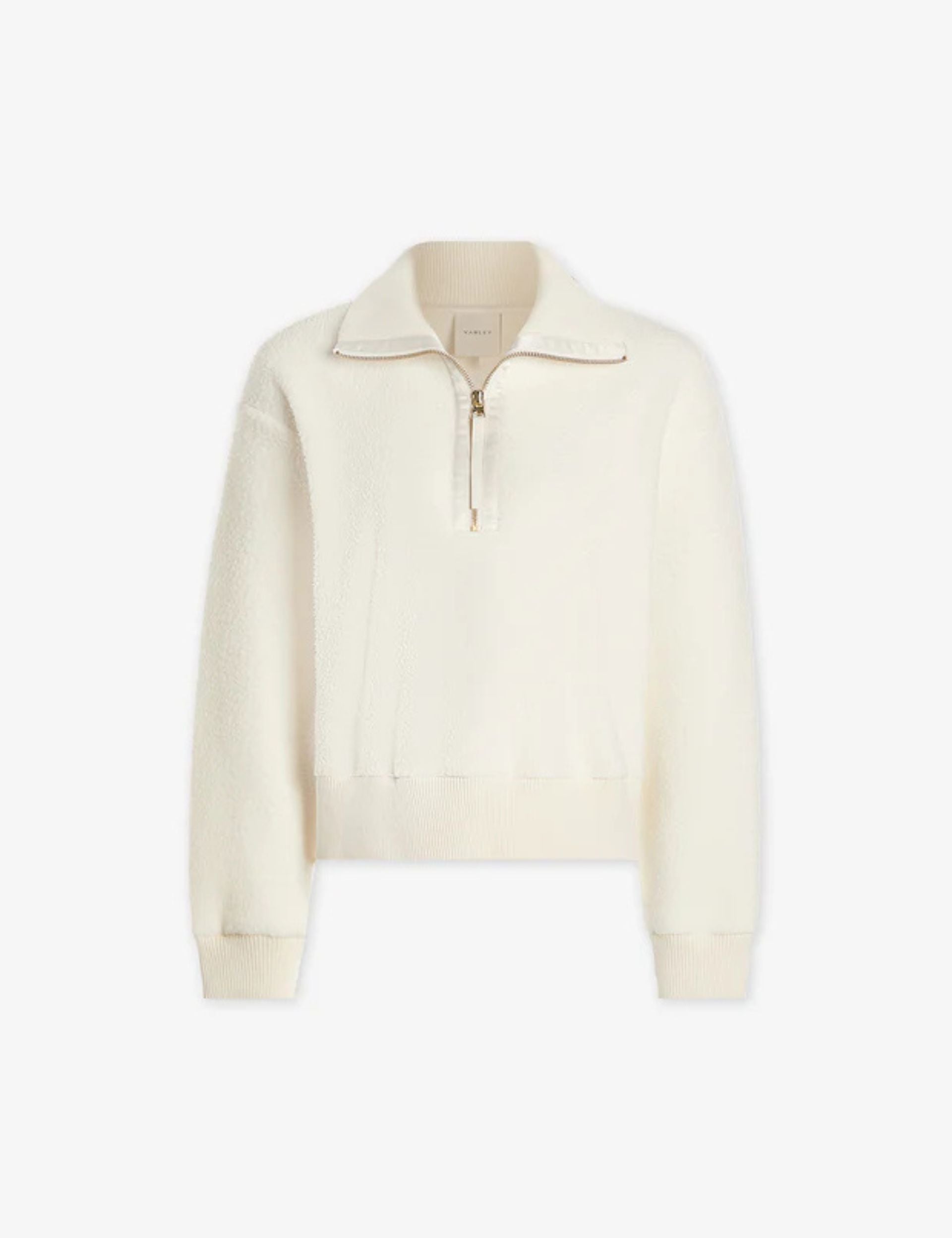 Roselle Half Zip Fleece Jacket for Women - Soft & Warm Winter Pullover - Perfect for Outdoor Activities, Hiking & Casual Wear (Color: Egret)