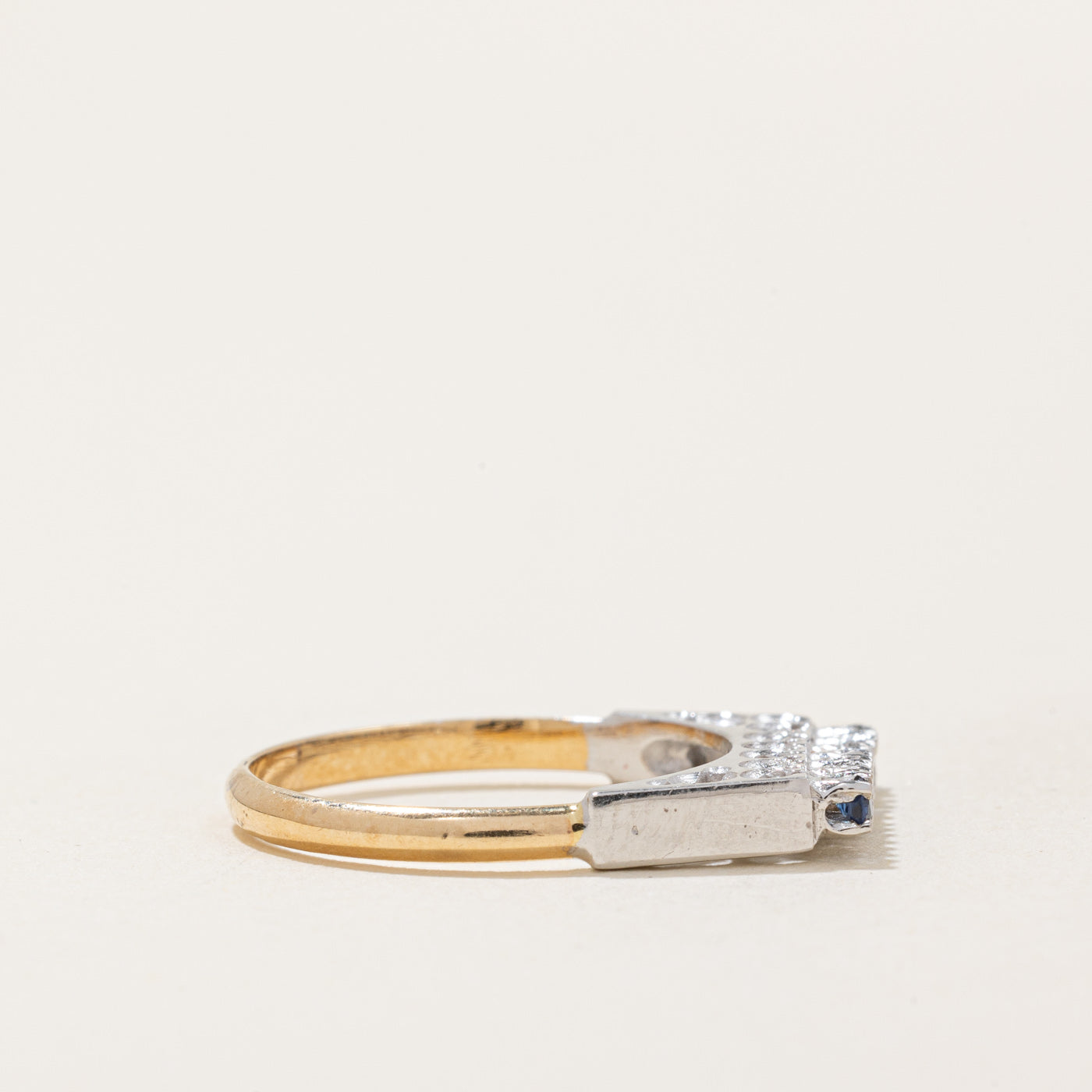 Exquisite 0.09ctw Sapphire & 0.07ctw Diamond Ring - Size 6 | Elegant Blue Gemstone Jewelry for Women | Perfect for Engagement, Anniversary & Special Occasions