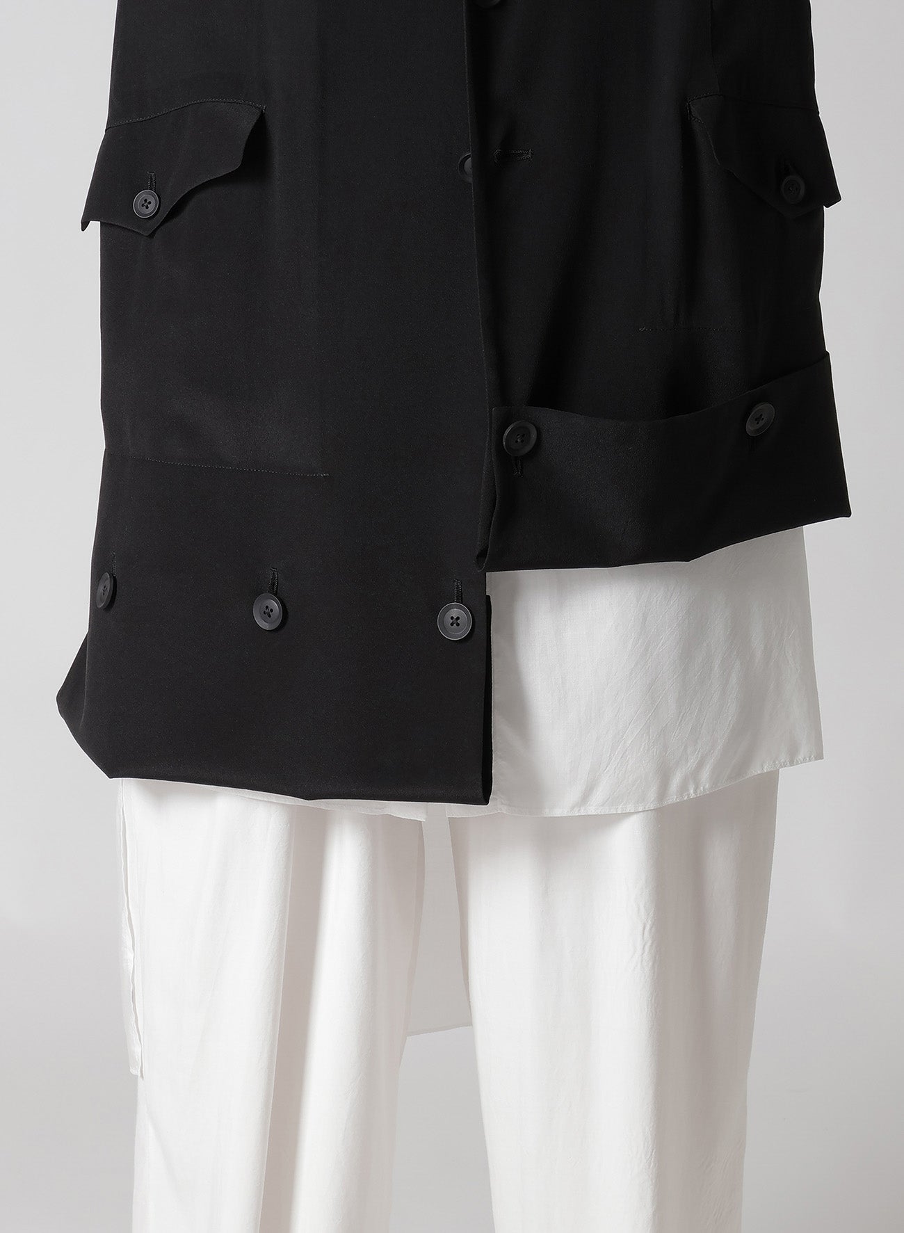 12M Silk Decine Hem Button Detail Jacket for Women - Elegant & Stylish Outerwear for Parties, Weddings & Special Occasions