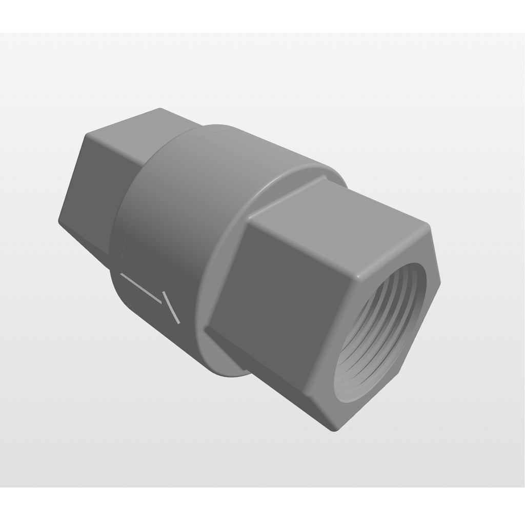 Compact Poly Plastic Check Valves - Chemical Resistant, 125 PSI for Harsh Environments | Ideal for Industrial, Plumbing & Water Treatment Systems