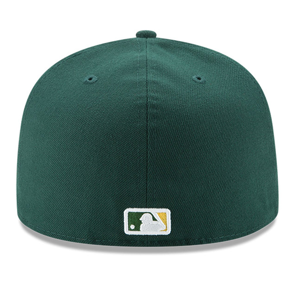 New Era 59Fifty Authentic MLB Baseball Cap - Oakland Athletics Official Road Hat in Dark Green for Men & Women | Perfect for Games, Streetwear & Sports Fan Fashion