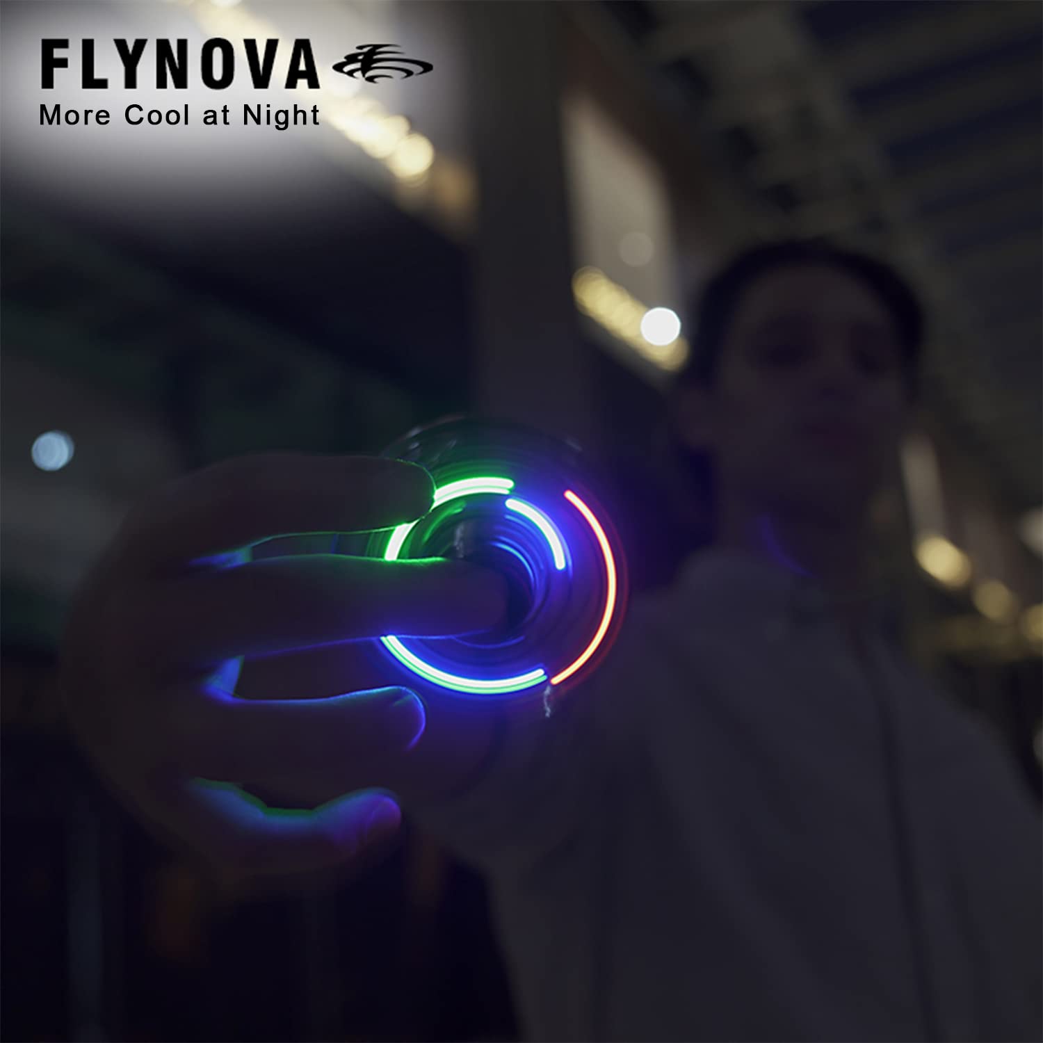 **FLYNOVA Light Up UFO Drone - Hand Operated Mini Flying Orb Toy with LED Lights, Hover Boomerang Spinner - Cool Christmas Birthday Gift for Kids, Teens & Adults - Fun Indoor Outdoor Game for Family & Friends**    *(Use Cases: Perfect for birthday parties, holiday gifts, family game nights, outdoor play, and stocking stuffers!)*