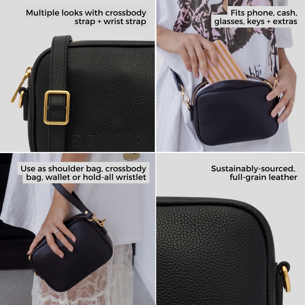 Mini Sidekick Leather Wallet Crossbody Bag - Tan Brown Genuine Leather for Women - Perfect for Travel, Shopping & Everyday Use