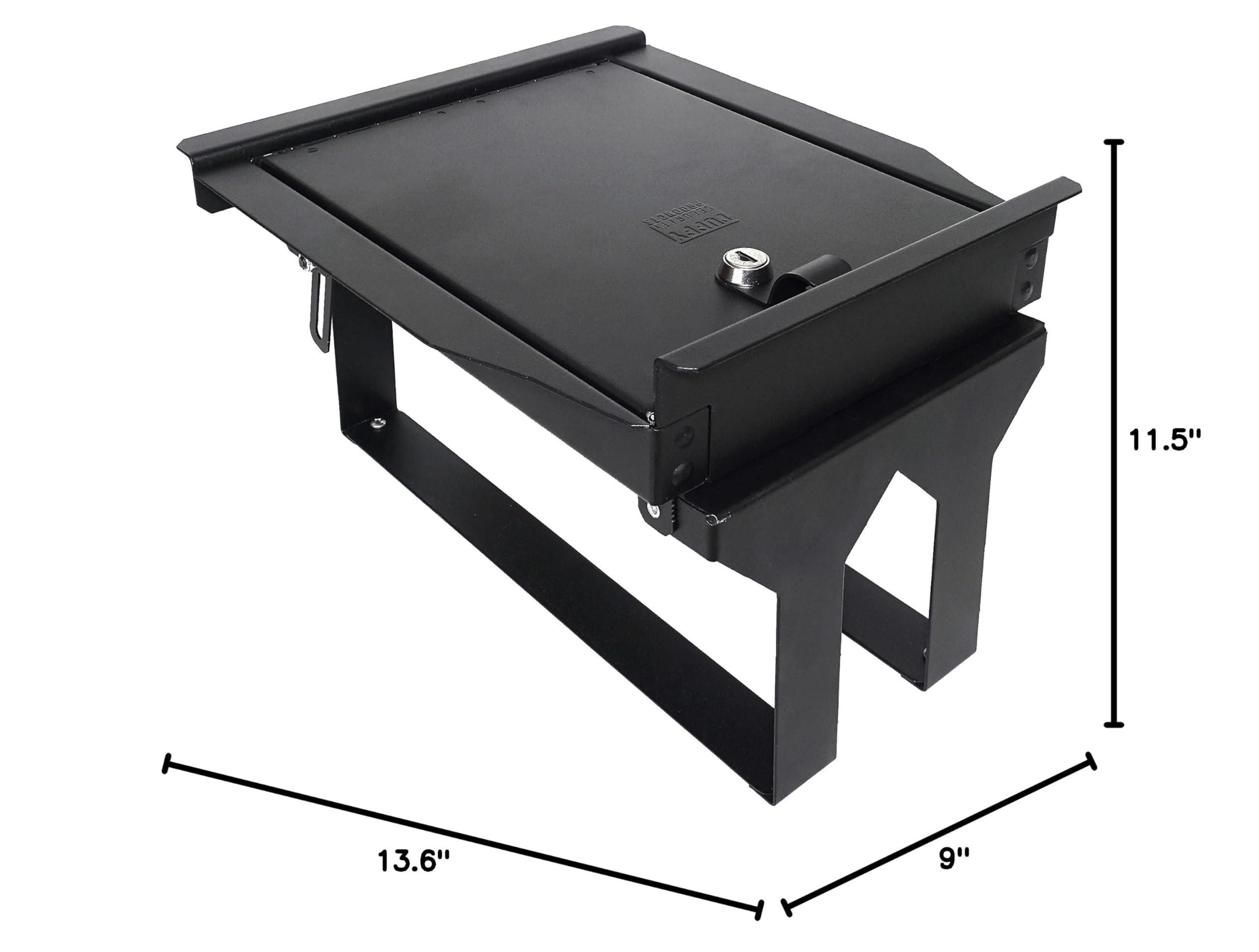 Tuffy Security Products - Heavy Duty Console Safe for Ford F150 (2021-2023 Models) | Lockable Vehicle Storage for Guns, Cash & Valuables | Perfect for Truck Security & Road Trips