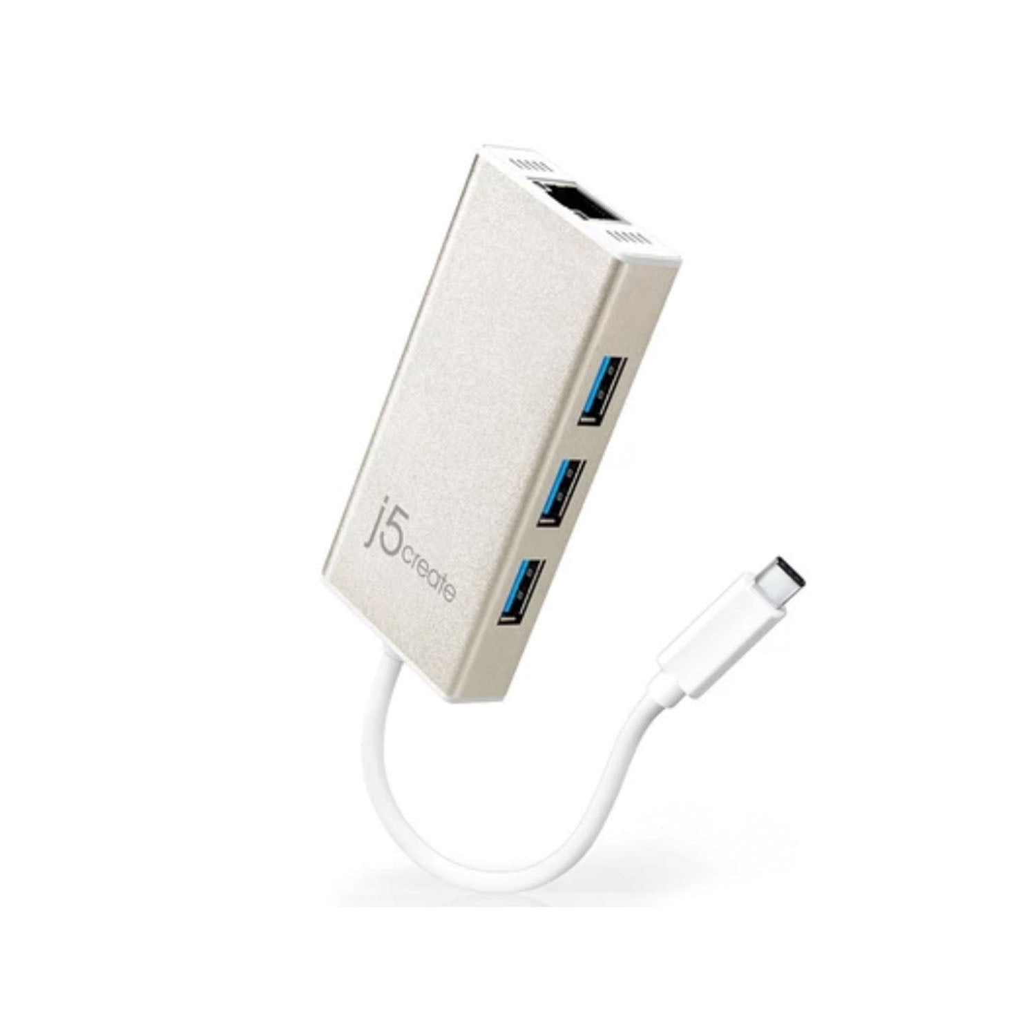 USB C Hub with Ethernet, 4-Port USB 3.1 Adapter - Perfect for MacBook Pro, Chromebook & Windows Laptops for Home Office & Remote Work