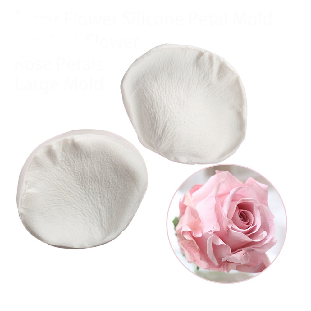 10-Piece Austin Rose Cutter Set with 2 Silicone Fondant Molds - Professional Sugar Flower Making Tools for Cake Decorating, Gumpaste Flowers, and Edible Petal Designs - Perfect for Wedding Cakes, Birthday Desserts, and DIY Baking Projects