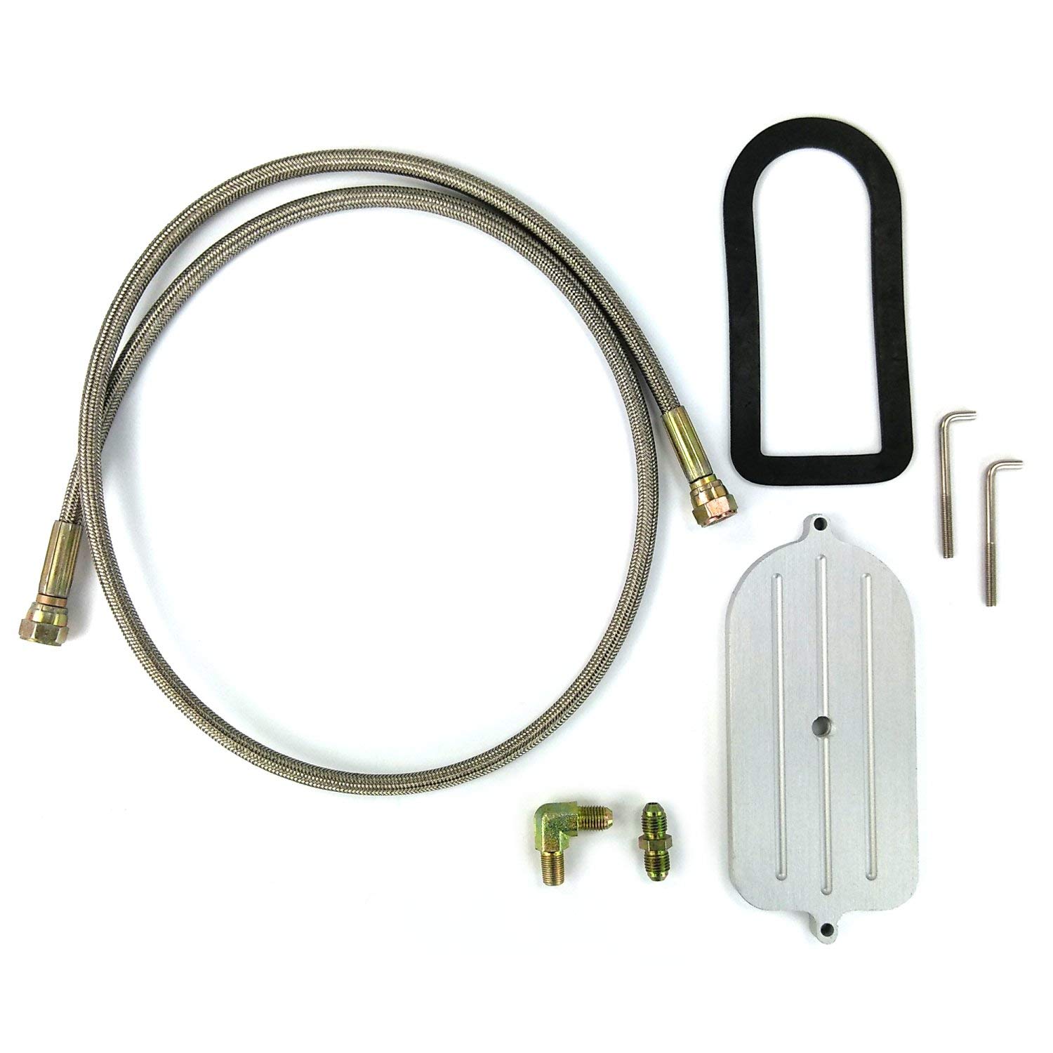 Helix 12416 Remote Brake Reservoir Cap & Hose Kit - Compatible with Big Ford Master Cylinder | Replacement Part for Ford Trucks & SUVs | Off-Road & Towing Use
