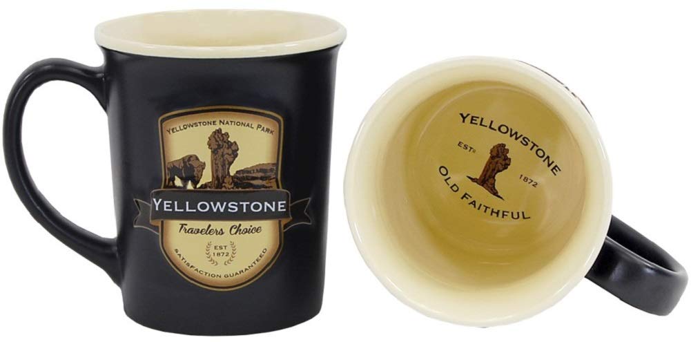 Yellowstone National Park Souvenir Ceramic Coffee Mug - 18oz Insulated Travel Mug for Camping, Hiking & Outdoor Adventures