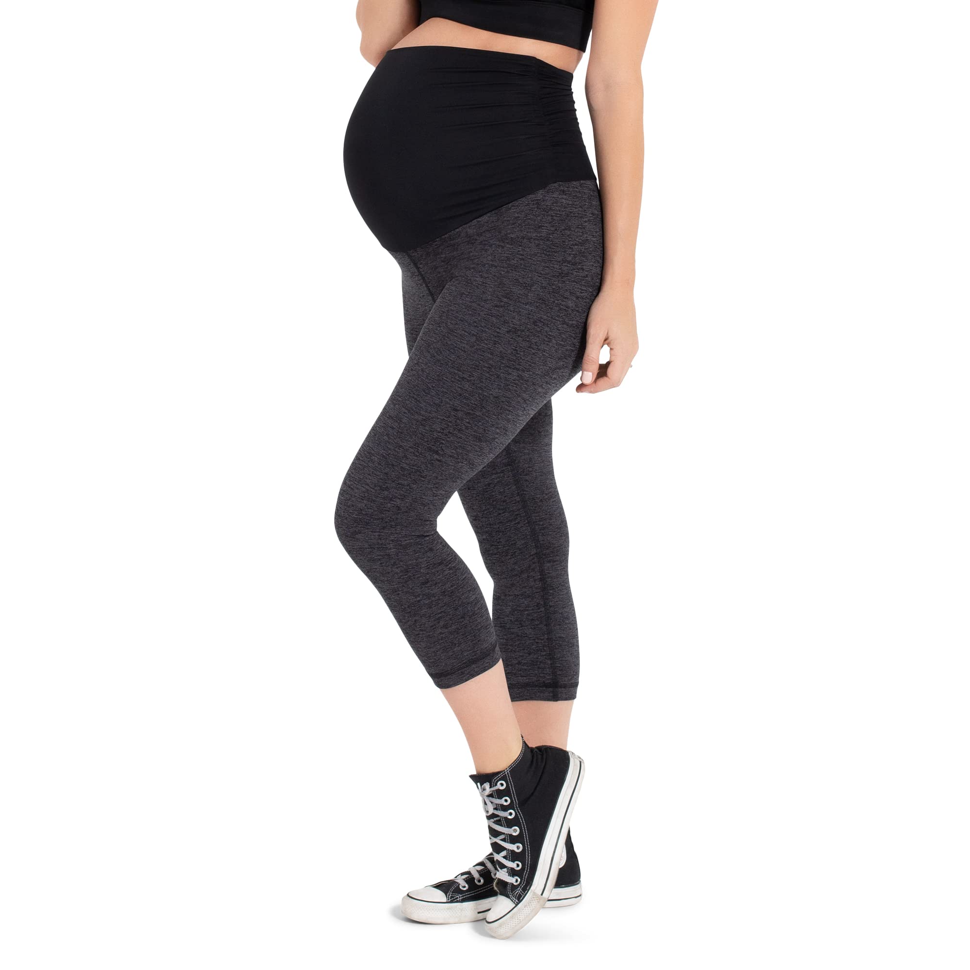 Belly Bandit ActiveSupport Essential Capri Leggings for Women - High Waist Postpartum Yoga Pants for Maternity & Workout - Perfect for Post-Pregnancy Recovery, Pilates & Gym