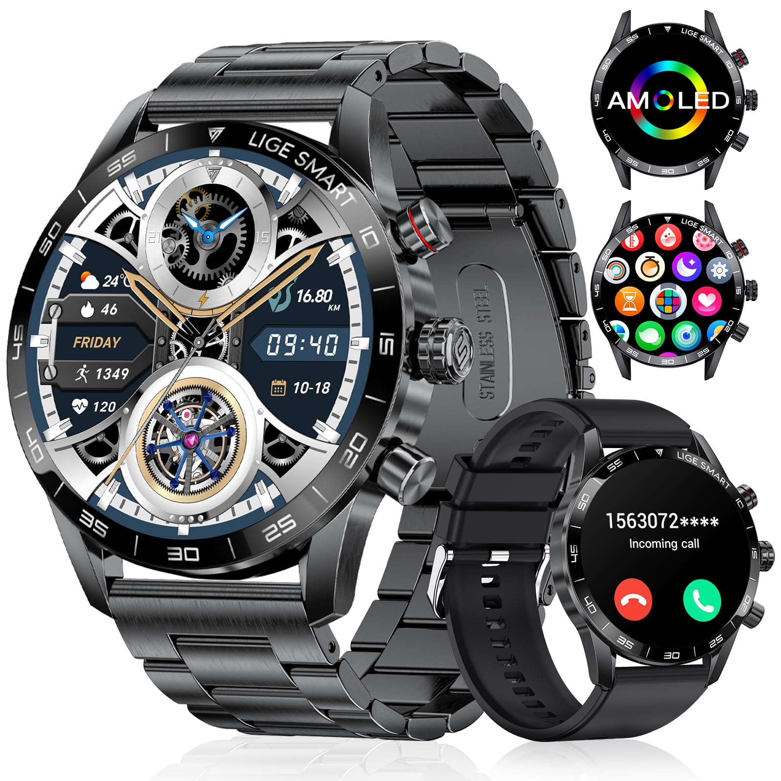 LIGE Smart Watch for Men - 1.43