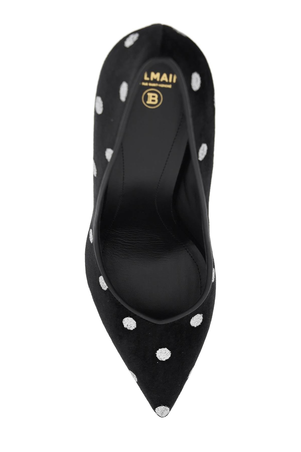 Balmain Polka Dot Velvet Pumps - Women's Luxury High Heels for Parties, Weddings & Evening Events