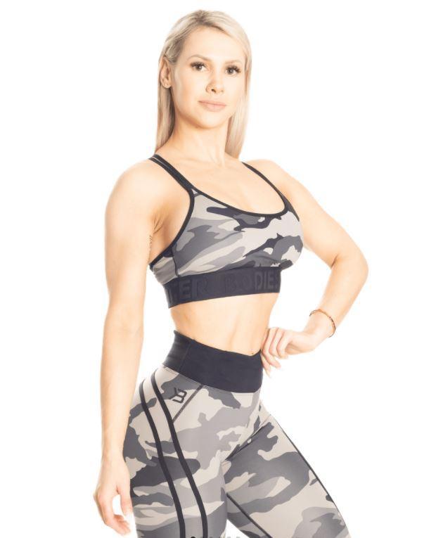 Better Bodies Gym Sports Bra - High Support Tactical Camo Workout Bra for Women | Running, Yoga & Fitness Training