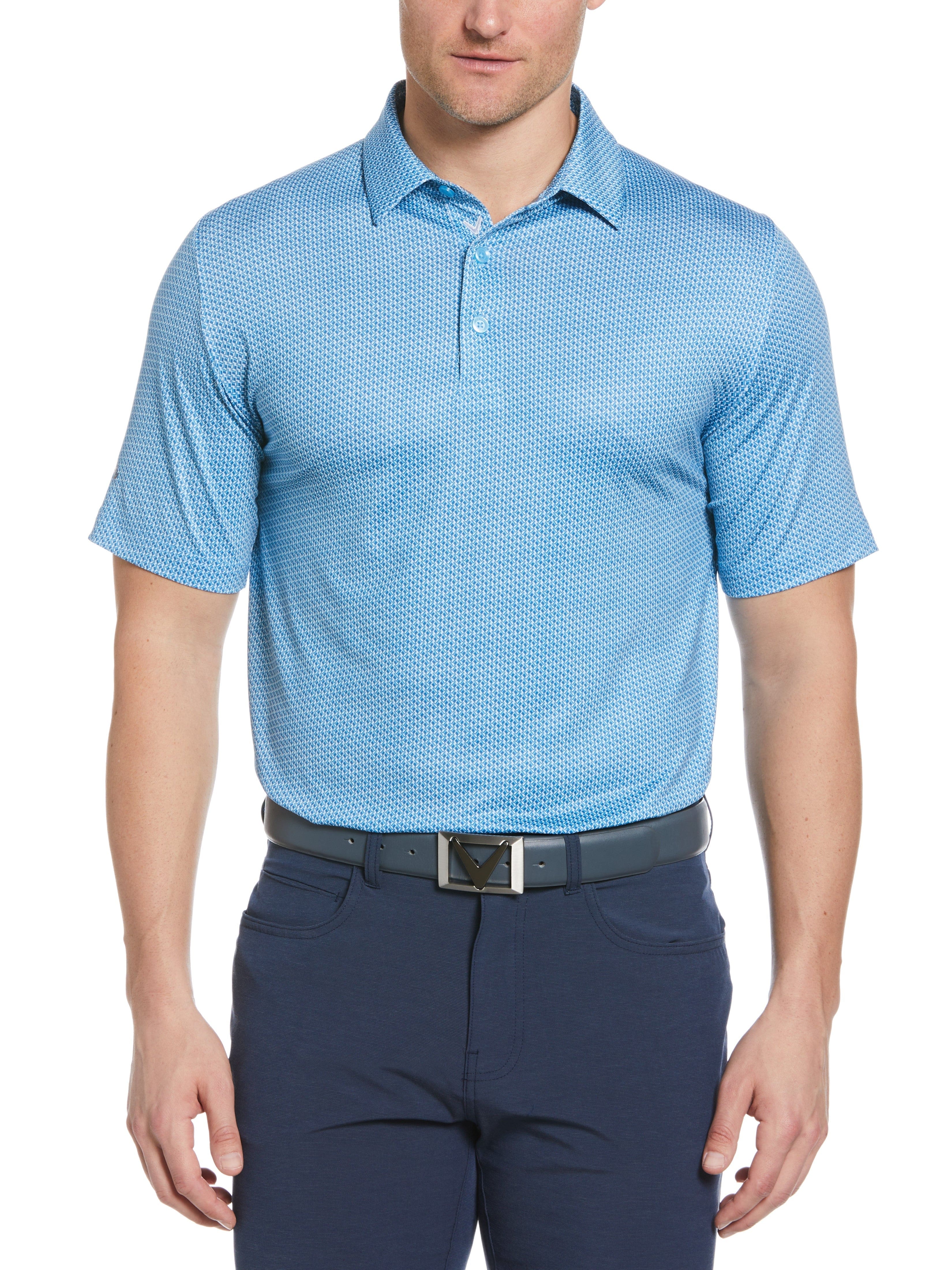 Men's Trademark Artisan Chevron Print Golf Polo Shirt - Breathable & Stylish for Golf, Casual Wear & Outdoor Activities