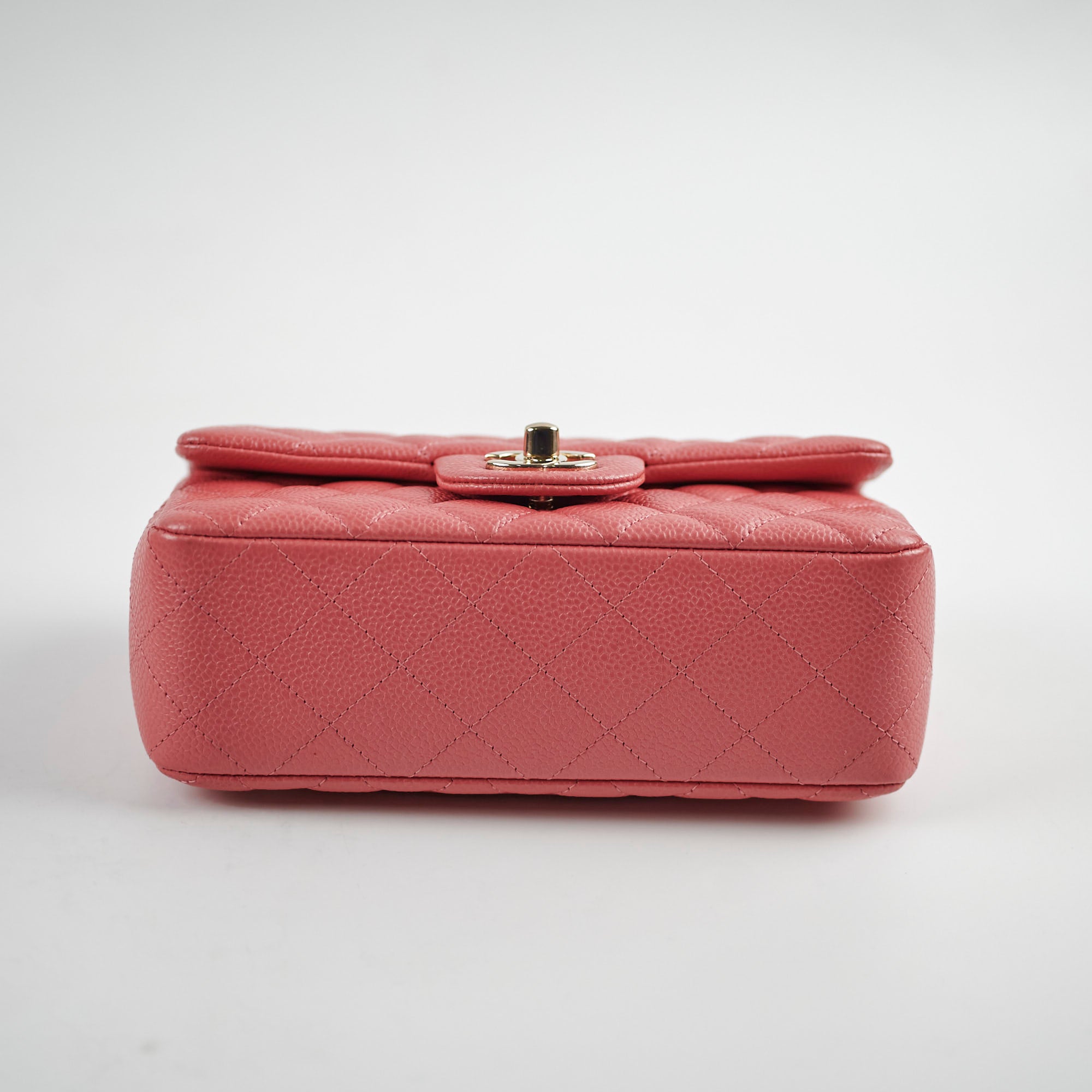 Chanel Pearly Pink Rectangular Mini Flap Bag in Caviar Leather - 25 Series | Luxury Crossbody Purse for Women, Perfect for Parties & Evening Events
